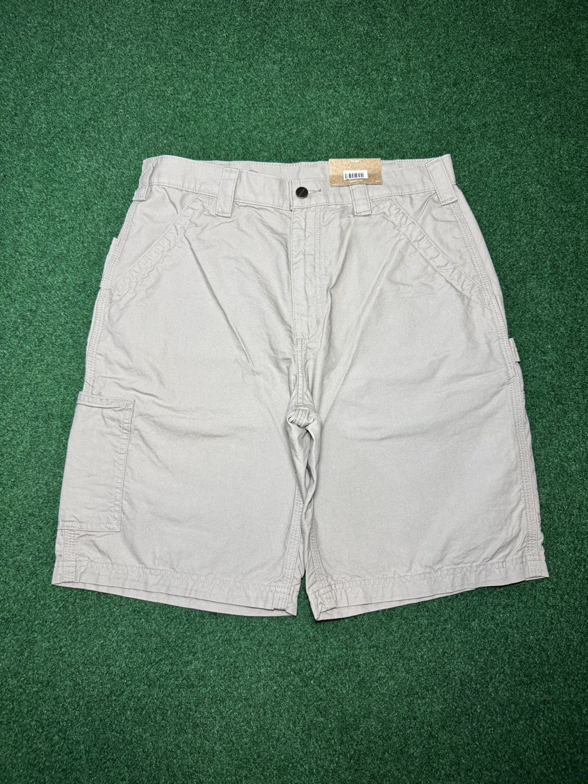 Carhartt NWT Carhartt Biege Baggy Skater Grunge Carpenter Shorts Size US 33 - 2 Thumbnail