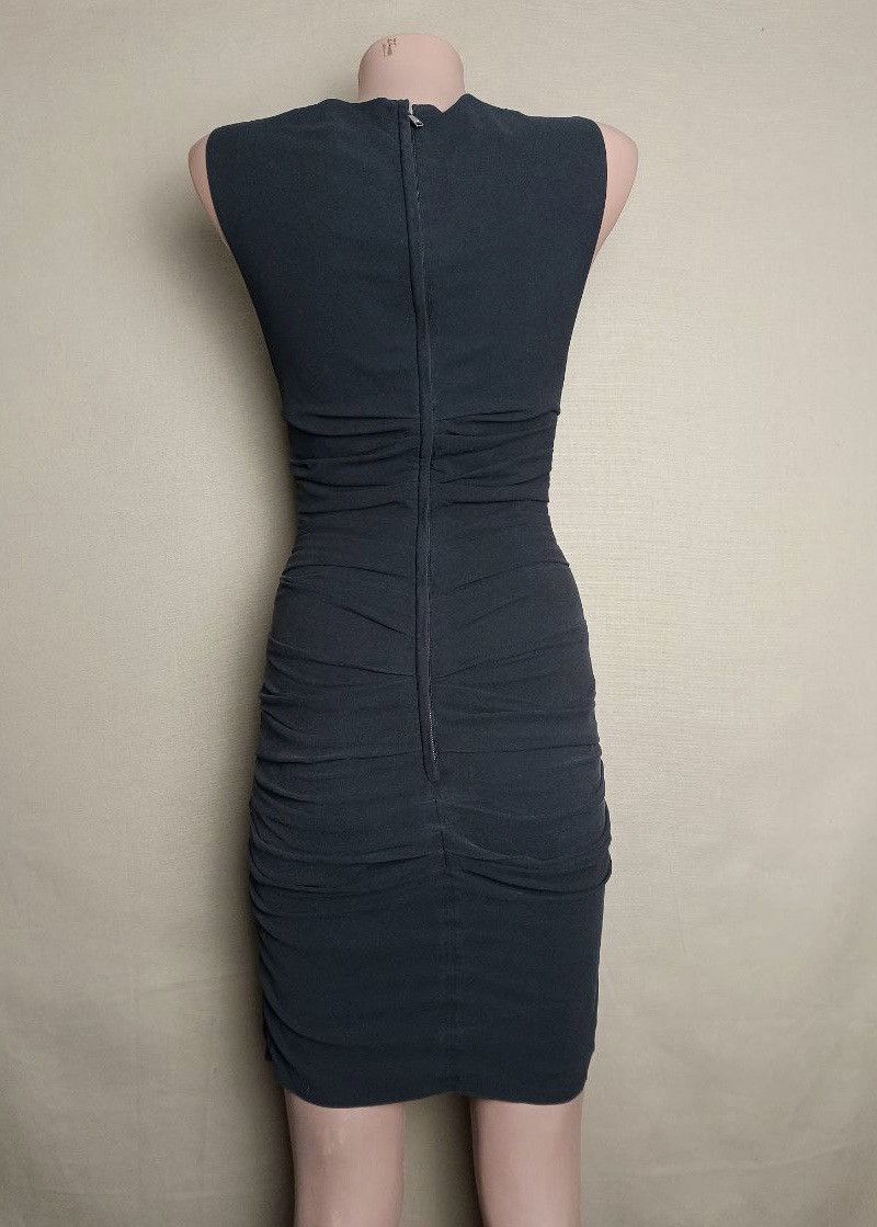 Dolce & Gabbana Dolce & Gabbana Black Silk Gathered Women Dress EU38 Size S / US 4 / IT 40 - 4 Thumbnail