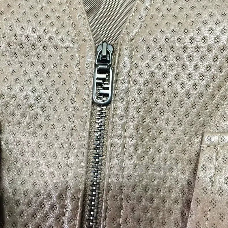 Fendi Fendi Brown Double Ribbon Lamb Leather Jacket Size 4XL / US 24-26 - 3 Thumbnail
