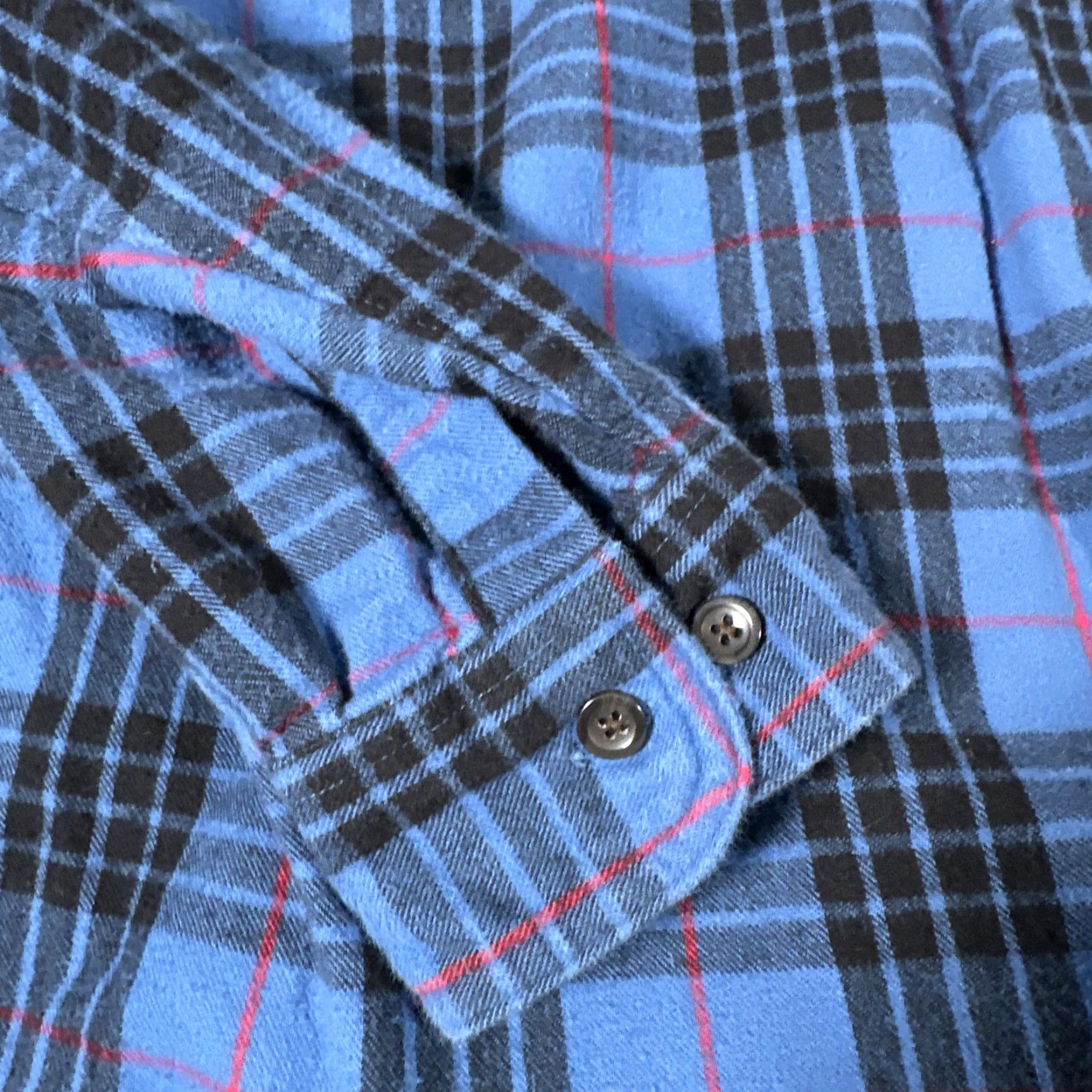Vintage LL Bean Shirt Mens Large Blue Plaid Flannel Traditional Fit Button Front Lot 2 Size US L / EU 52-54 / 3 - 6 Thumbnail