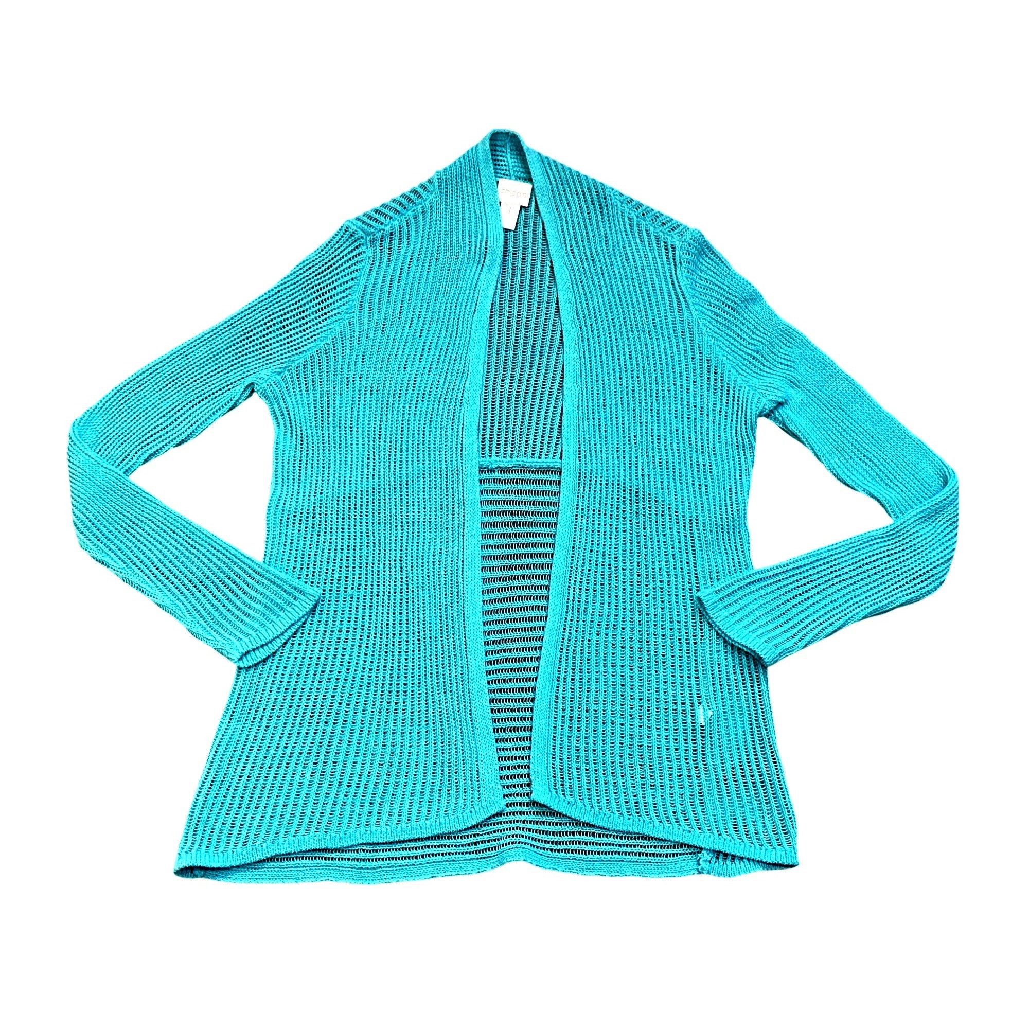 Chicos Chicos Open Front Sheer Knit Cardigan Lightweight Trendy Sty Size M / US 6-8 / IT 42-44 - 9 Thumbnail