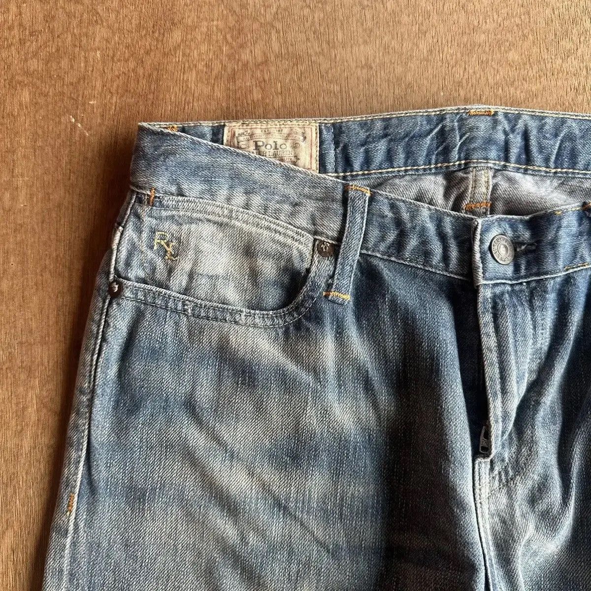 RRL Ralph Lauren THRASHED!! POLO RALPH LAUREN JEANS DISTRESSED DENIM PANTS Size US 30 / EU 46 - 5 Thumbnail