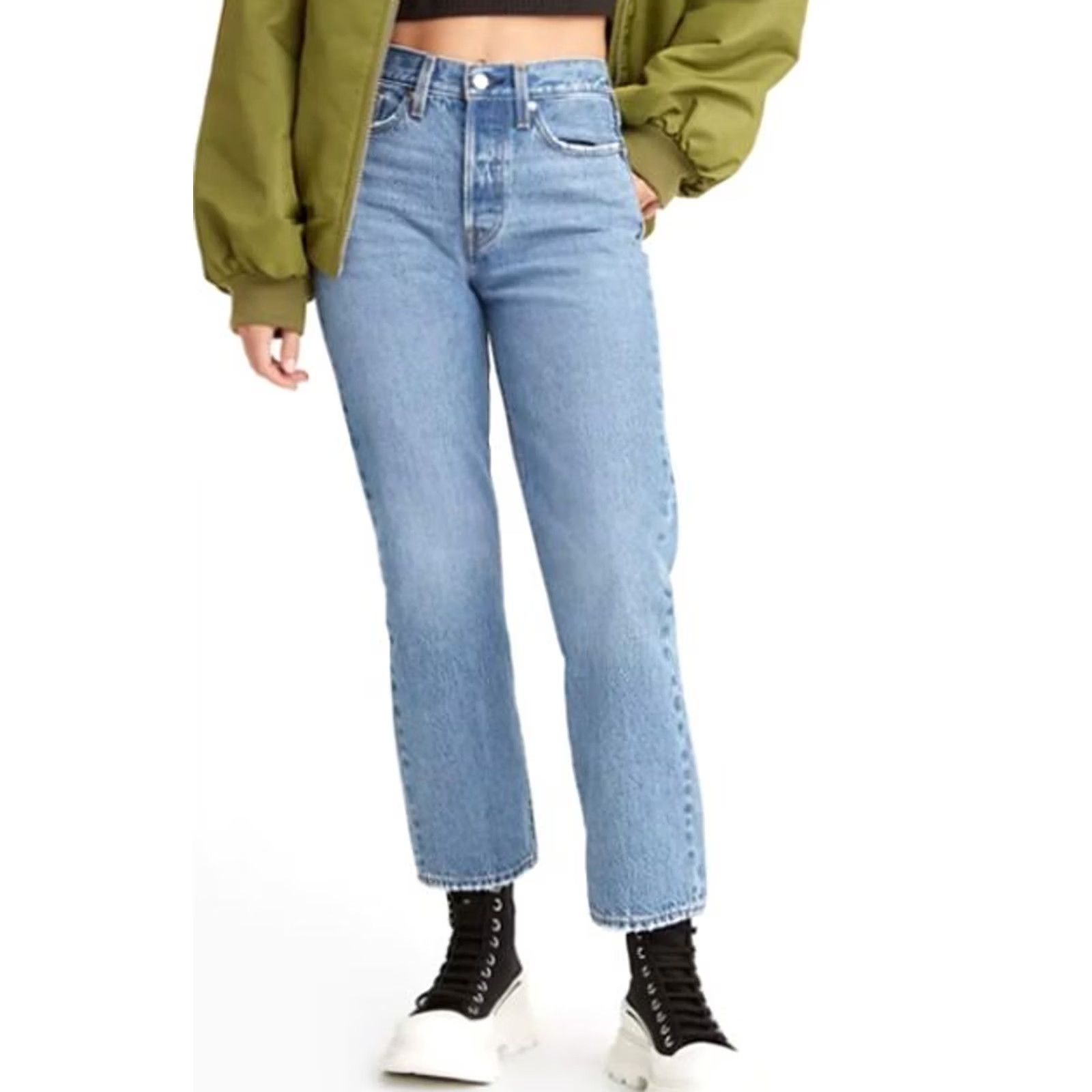Levi's Levi'S Premium Big E Wedgie Jeans 28x25 High Rise Straight Fit Button Fly Denim Size 28" / US 6 / IT 42 - 4 Thumbnail