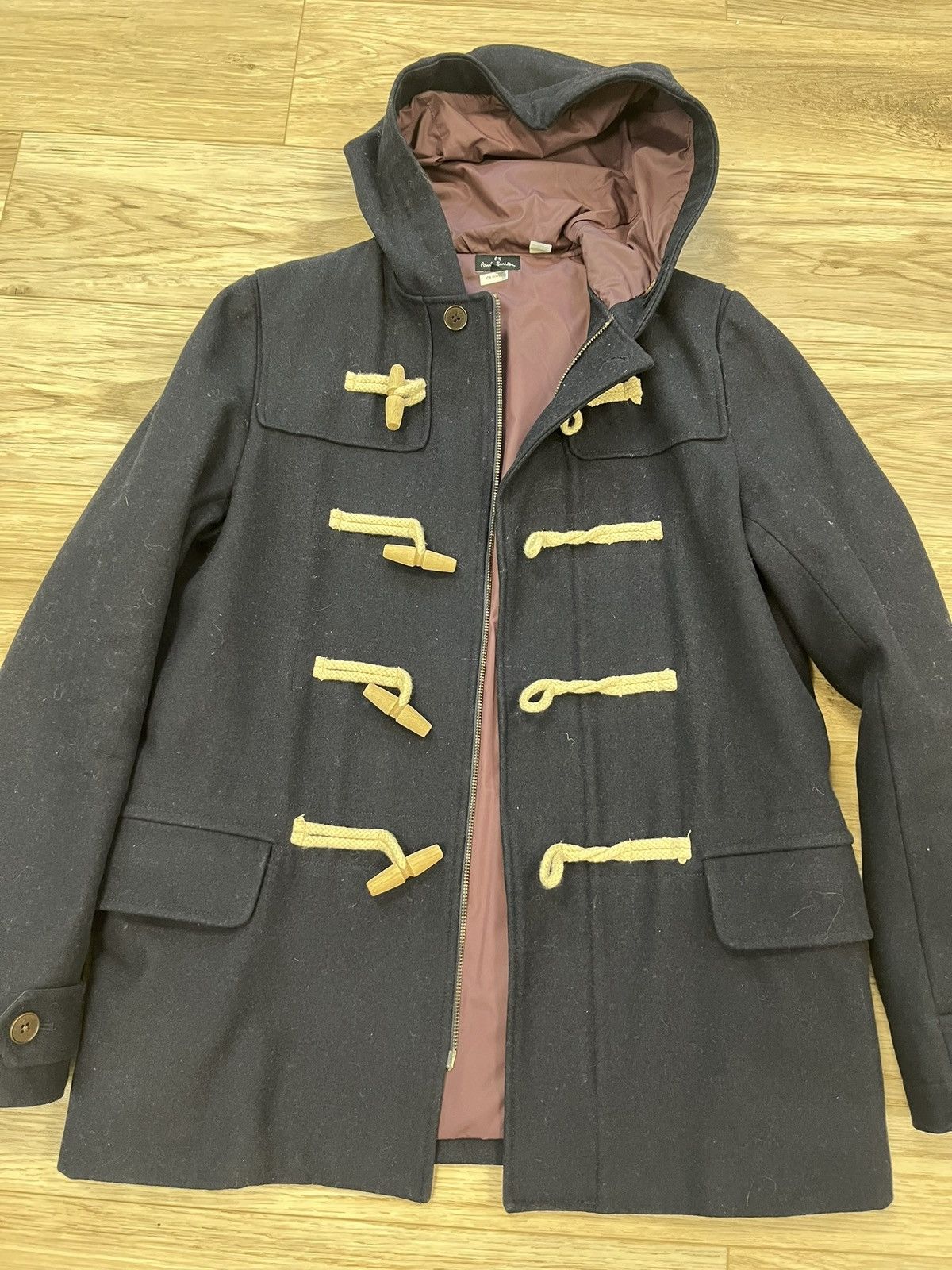 Paul Smith PS Paul Smith Men's Navy Wool Duffle Coat Size Small EUC Size US S / EU 44-46 / 1 - 3 Thumbnail