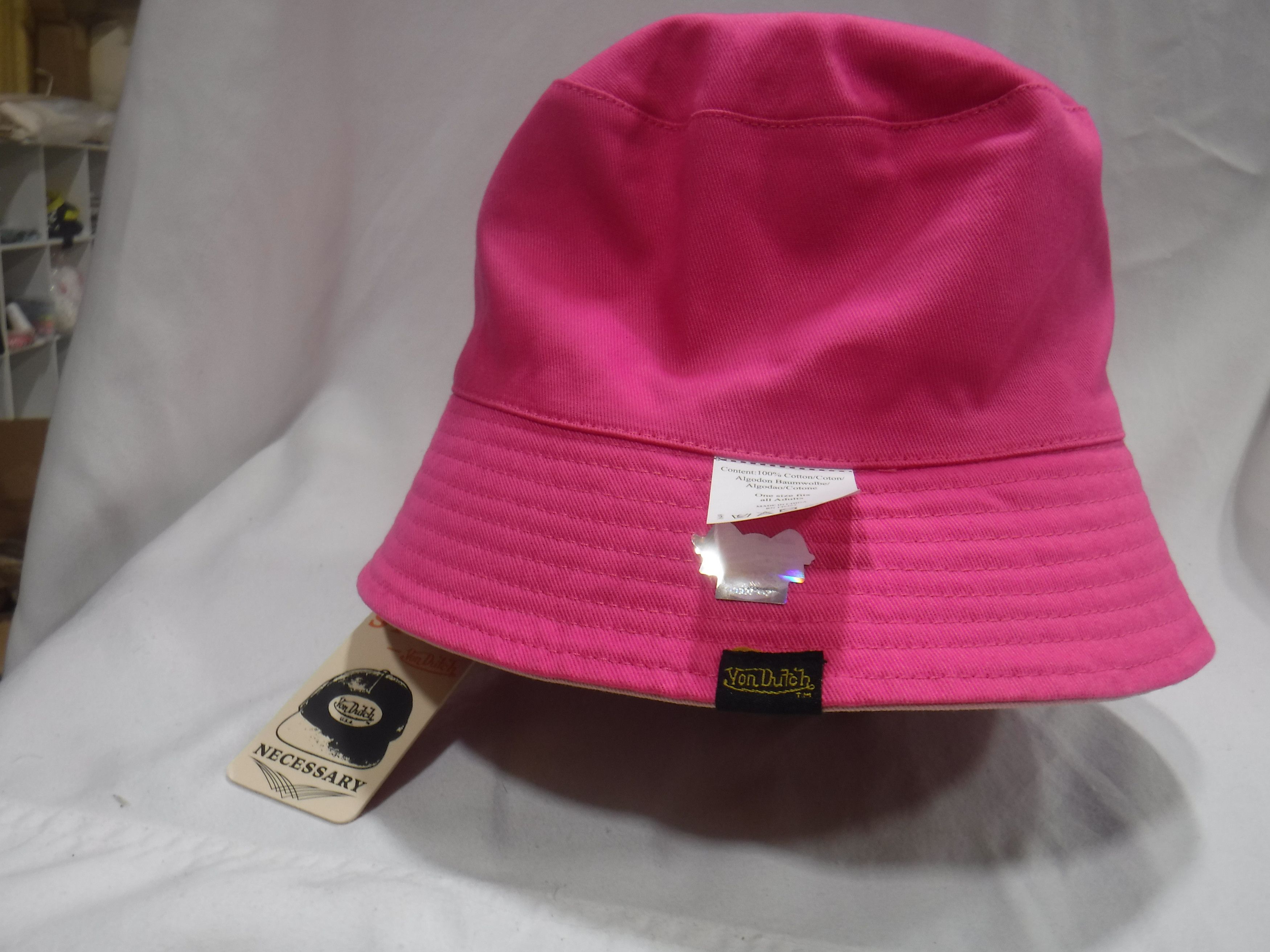 Von Dutch Von Dutch Pink Reversible Bucket Hat (VH60) Size ONE SIZE - 4 Thumbnail