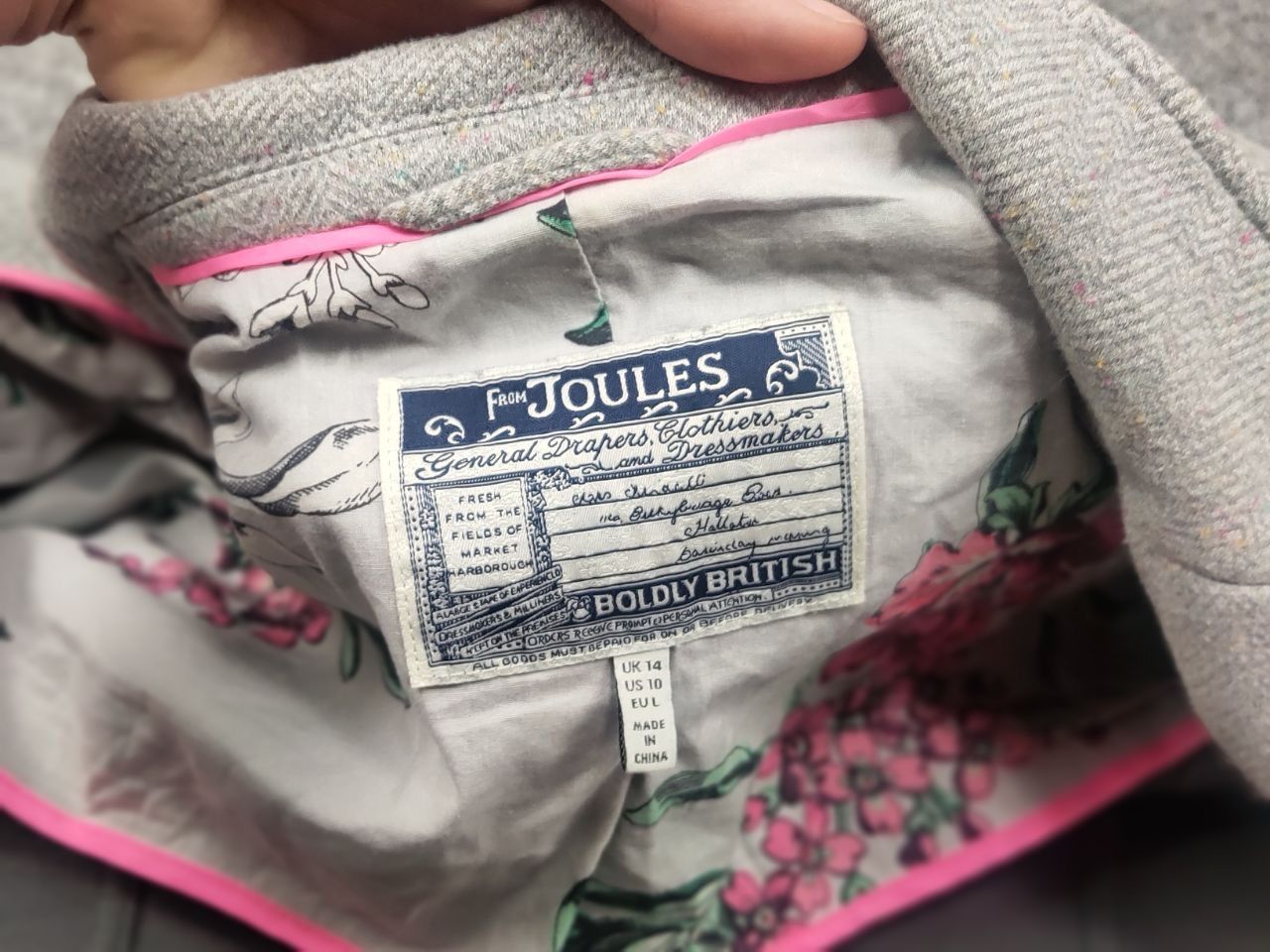 Vintage Joules Boldly british olivia Henford Combined Blazer Jacket Size L / US 10 / IT 46 - 12 Thumbnail