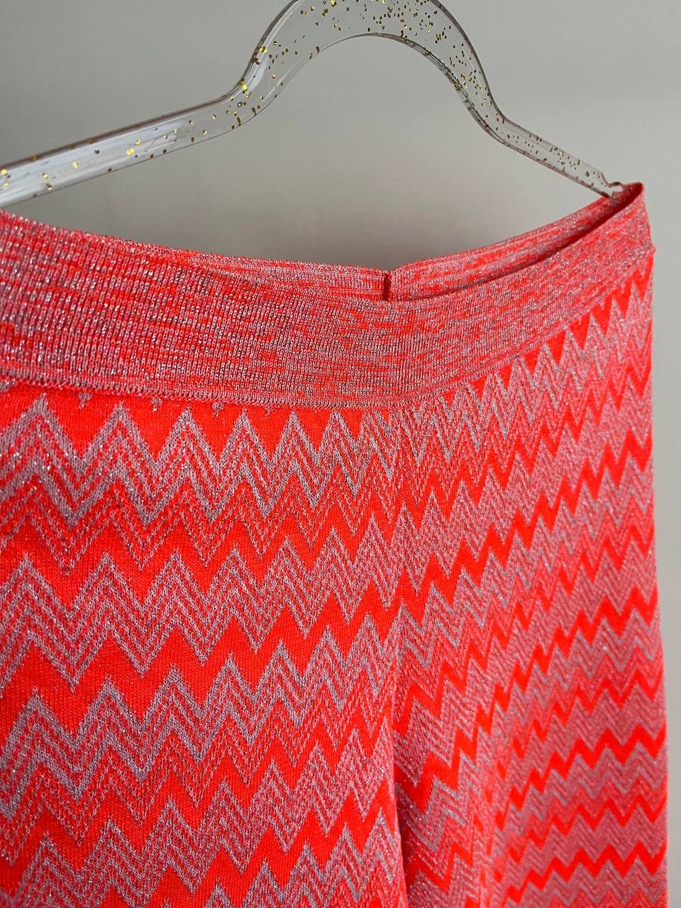 Other Due Amanti Zigzag Knit Wide-Leg Pants Size 28" / US 6 / IT 42 - 3 Thumbnail