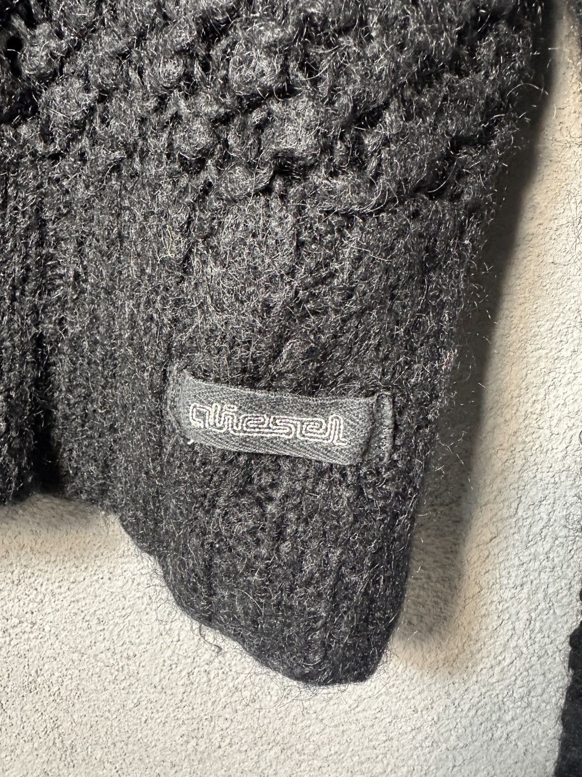Diesel Diesel Y2K Mohair Blend Cropped Zip Knit Sweater Women Black Size M / US 6-8 / IT 42-44 - 3 Thumbnail