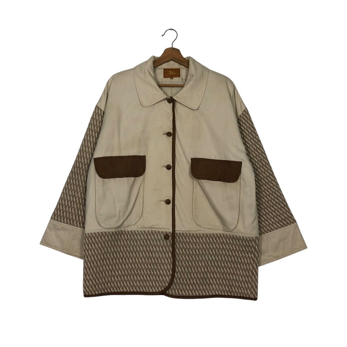 Japanese Brand 🔥VINTAGE BUTTON CHORE JACKET LANCEL PATCHWORK DESIGN Size US M / EU 48-50 / 2 - 3 Thumbnail