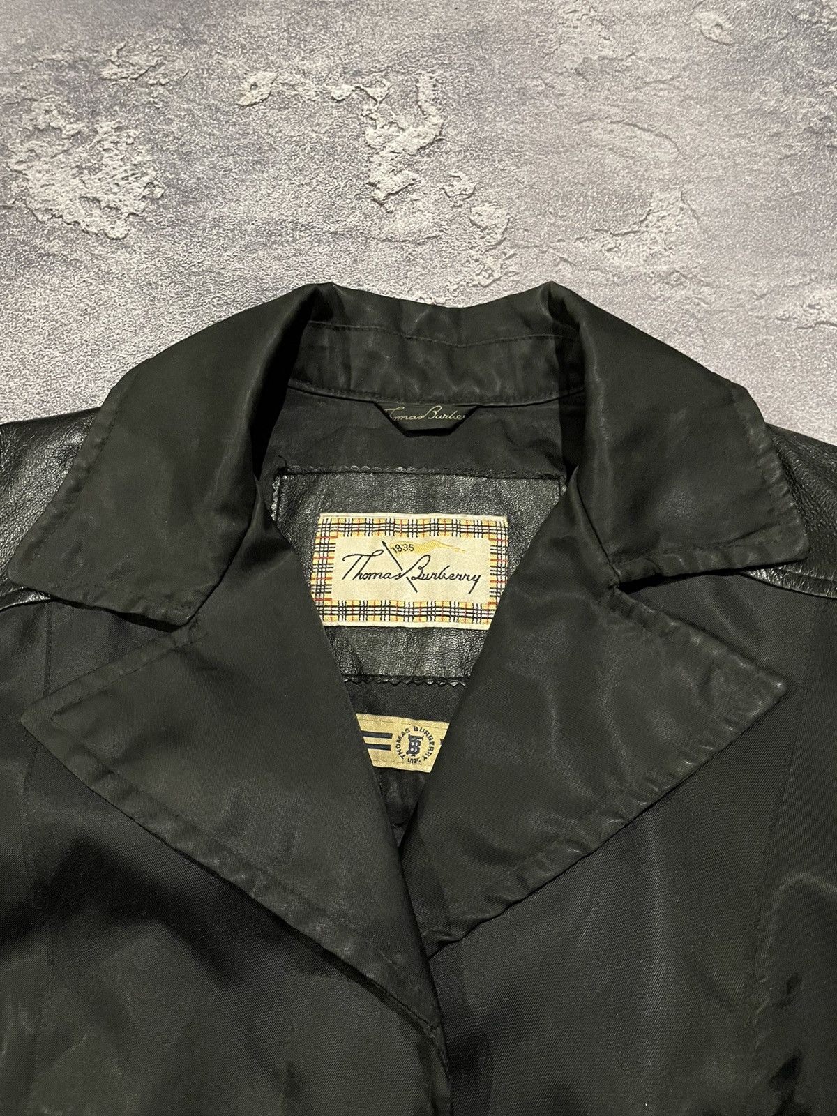 Burberry × Burberry Prorsum Vintage 90s Thomas Burberry Luxury Jacket Leather Rare Size US S / EU 44-46 / 1 - 5 Thumbnail