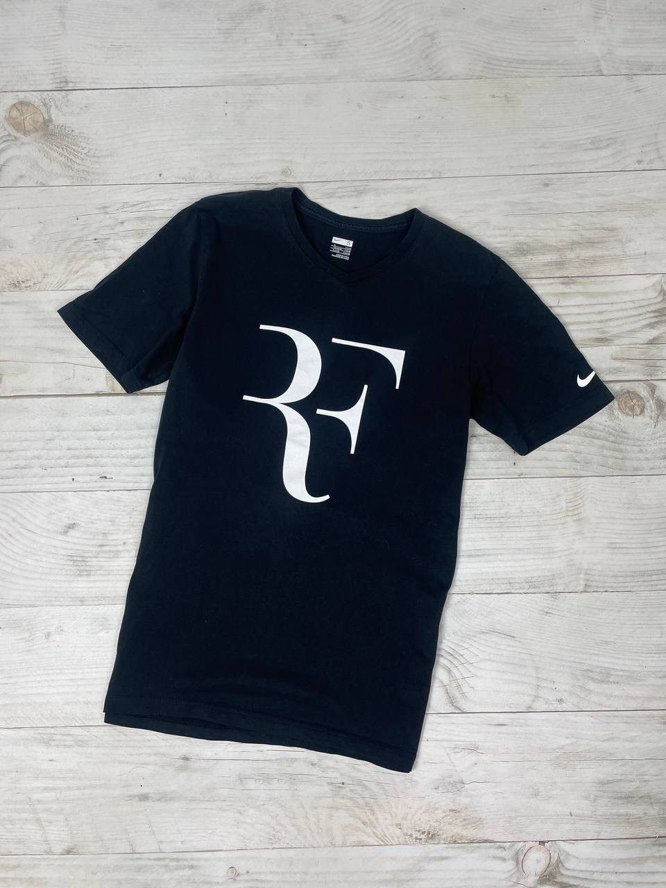 Nike Nike Premier Roger Federer V-Neck T-Shirt Court Big Logo Size US S / EU 44-46 / 1 - 1 Thumbnail