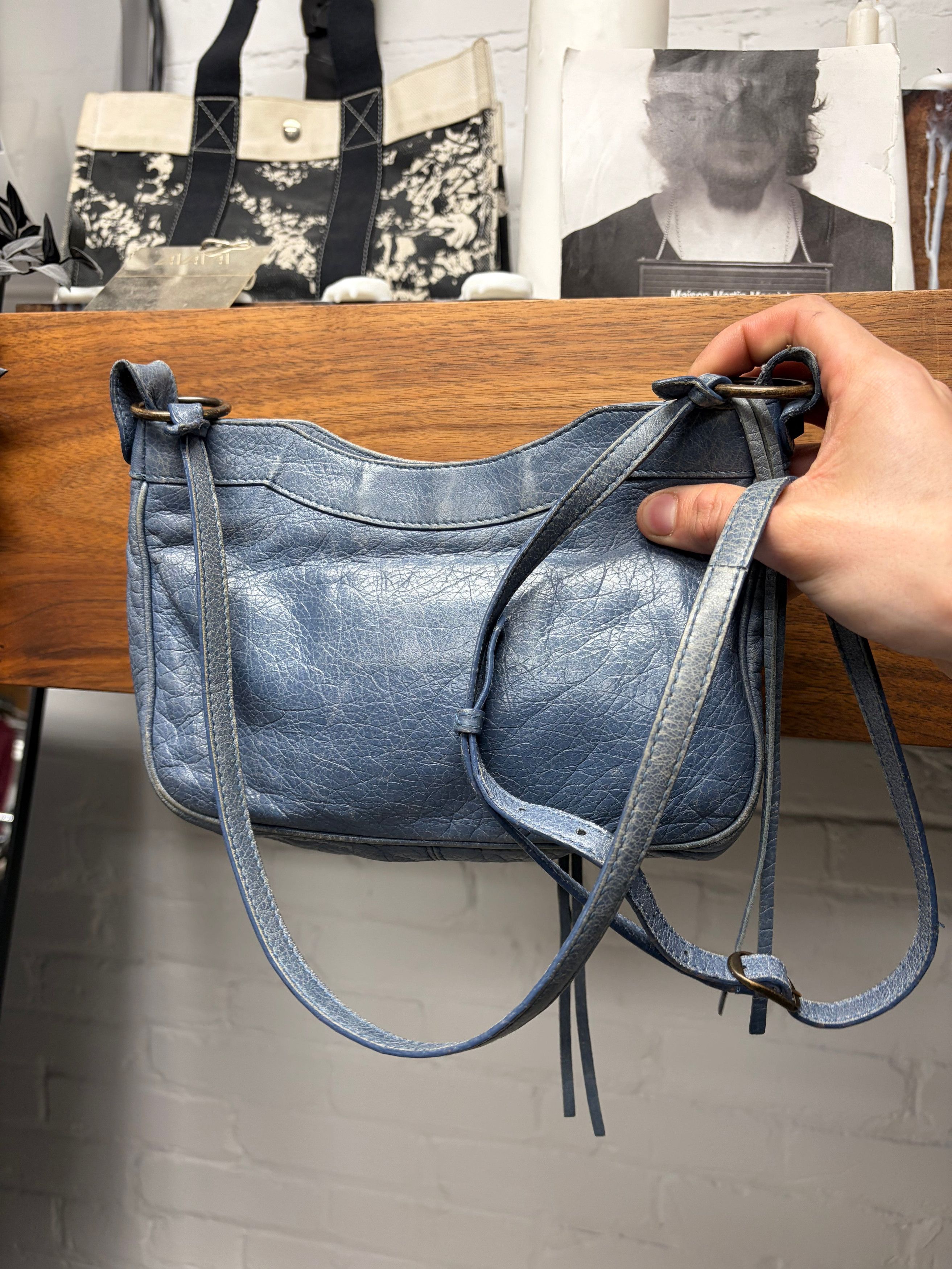 Balenciaga Balenciaga ‘Hip Motocross’ Classic Blue Crossbody Side Bag Size ONE SIZE - 4 Thumbnail