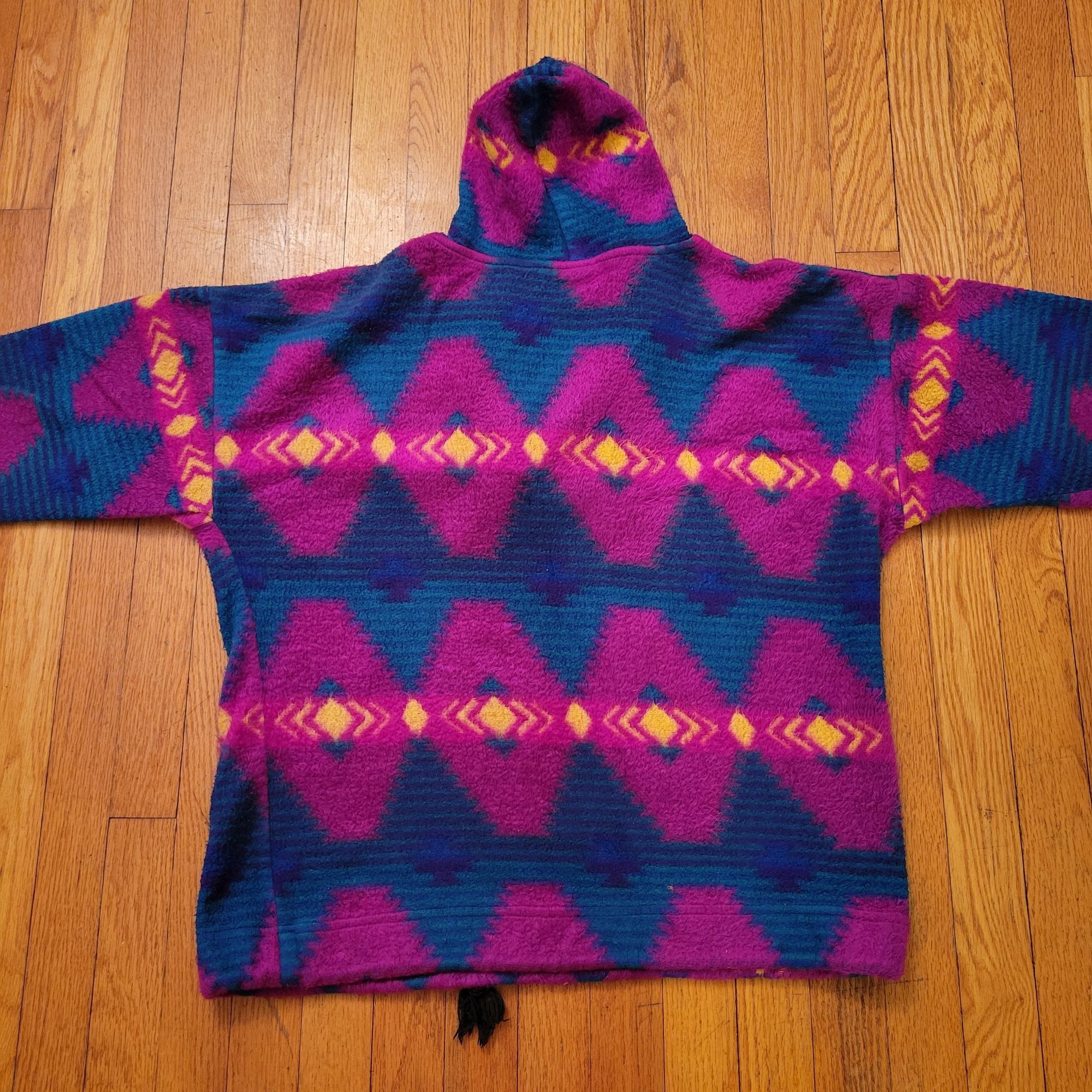 Vintage Jeans Wear Vintage M Southwestern Baja Hoodie Geometric Prin Size M / US 6-8 / IT 42-44 - 4 Thumbnail