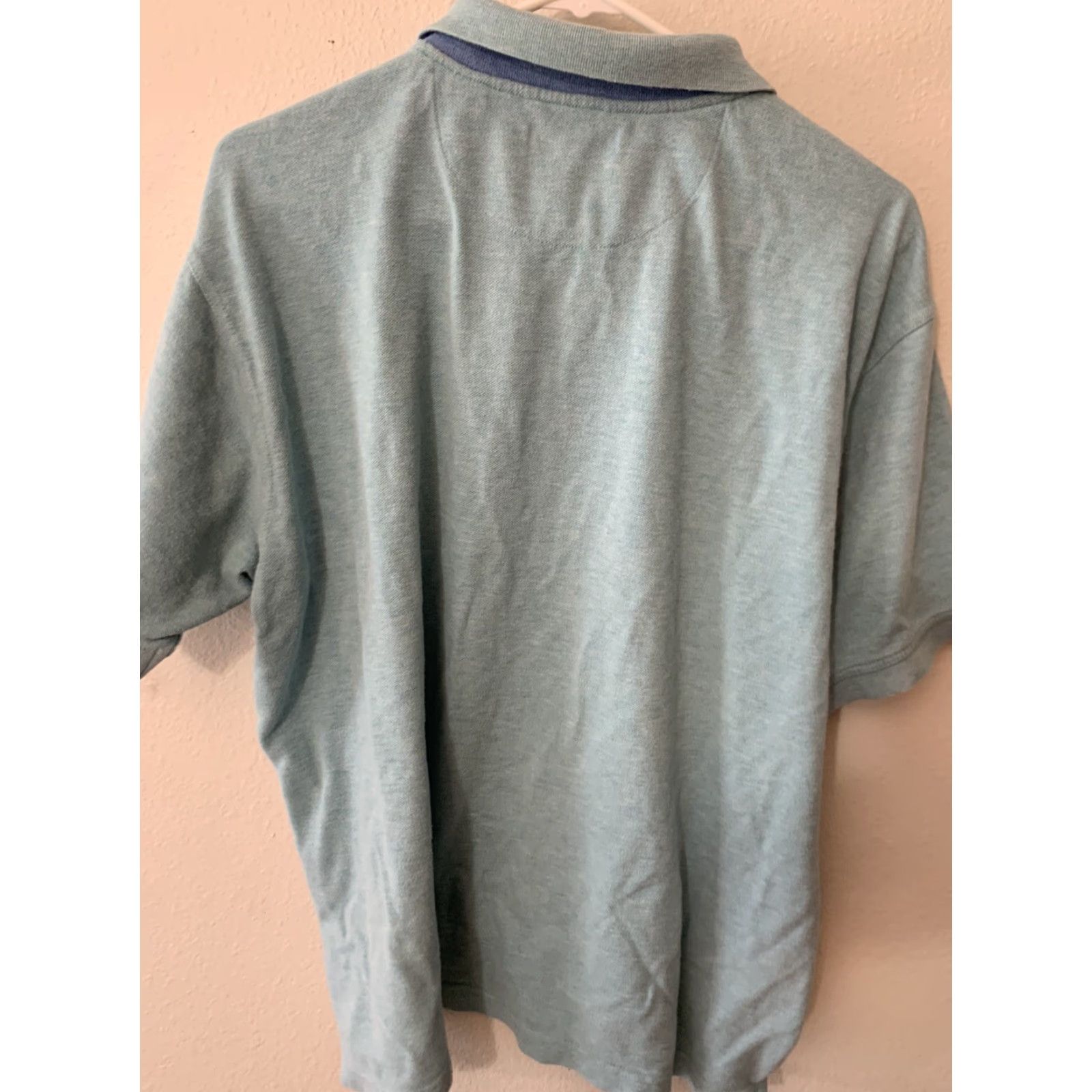 Vintage VINTAGE Alex Cannon Polo Shirt Men Solid Blue Cotton Short Sleeve XL Regular EUC Size US L / EU 52-54 / 3 - 3 Thumbnail