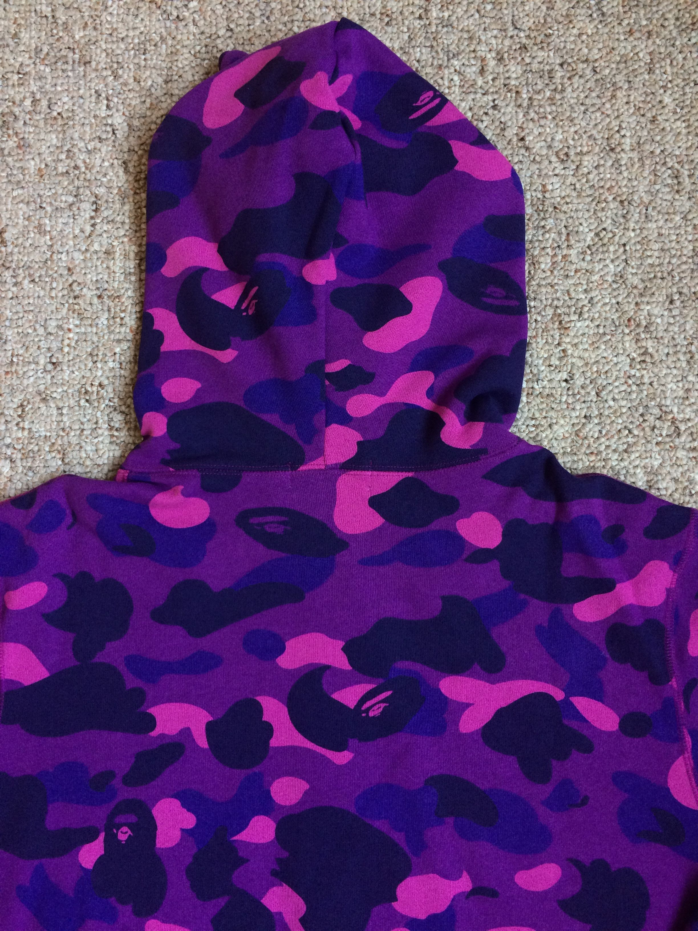 Bape OG Bathing Ape Purple Camo Full Zip Hoodie Size US L / EU 52-54 / 3 - 7 Thumbnail