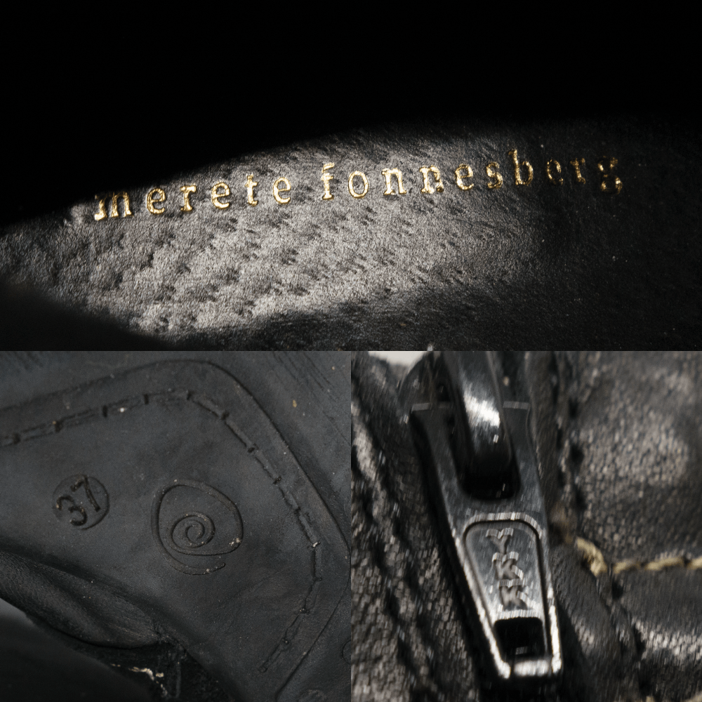 Other Merete Fonnesberg Leather Suede Cowboy Grunge Boots Size US 7 / IT 37 - 7 Thumbnail