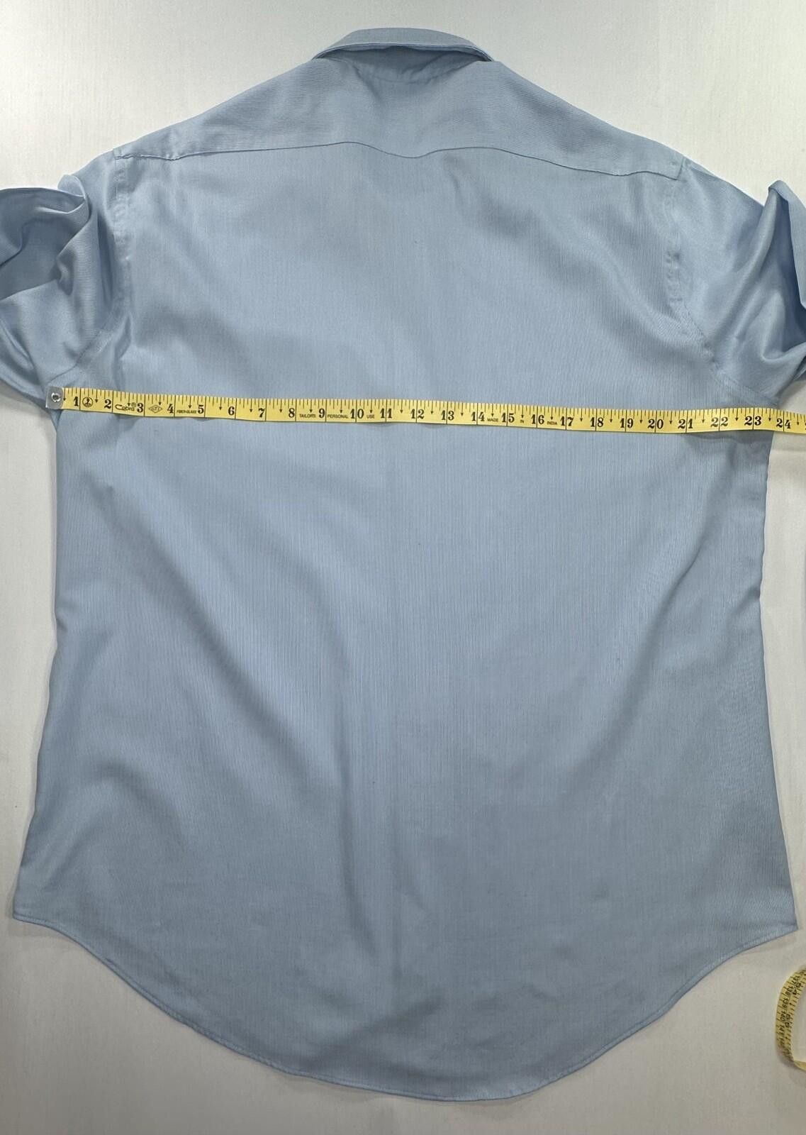 Calvin Klein Calvin Klein Slim Performance Non-Iron Button Up Blue Men XL Size 44R - 4 Thumbnail