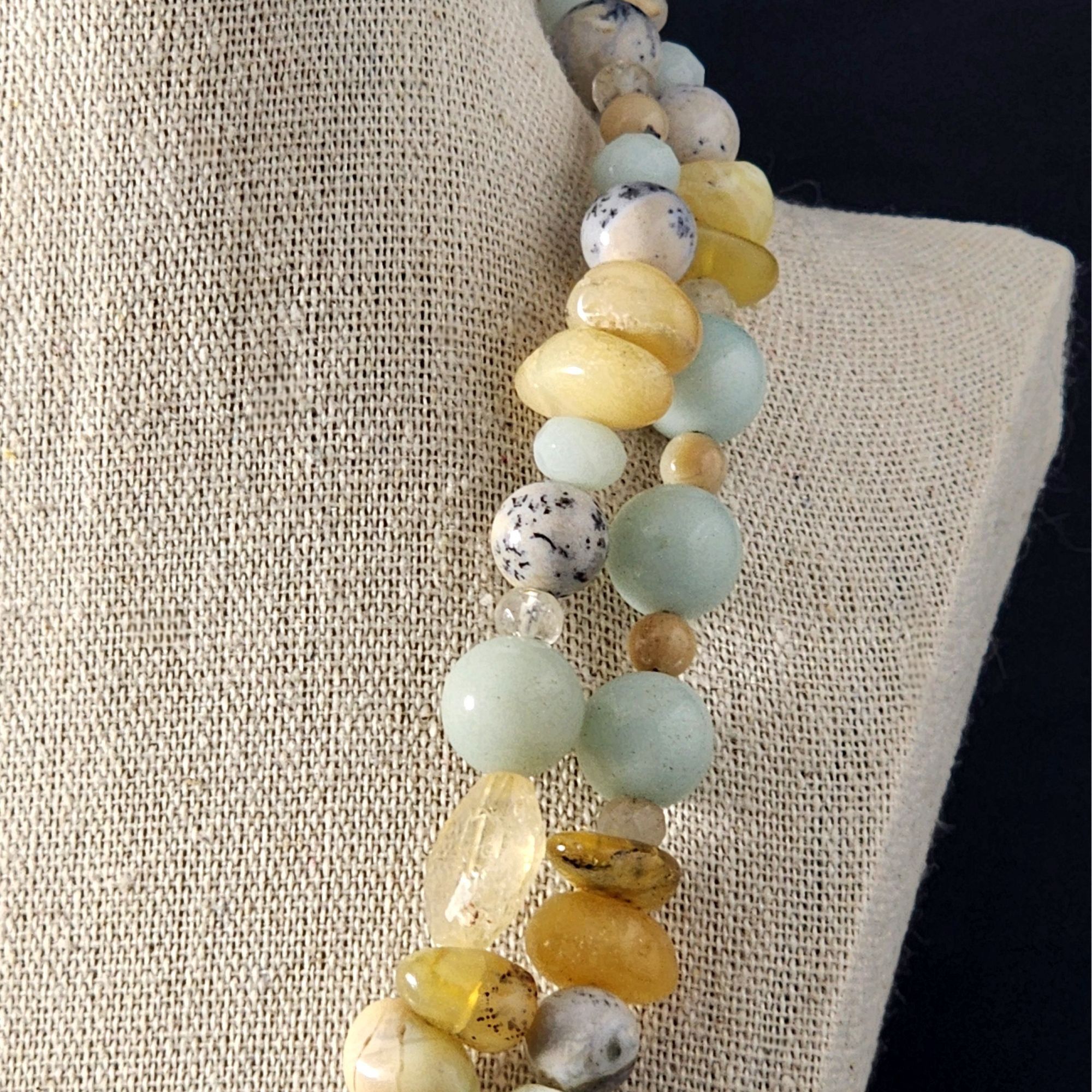 Other Chunky Gemstone Boho Statement Necklace Colorful Beaded 2 St Size ONE SIZE - 2 Thumbnail