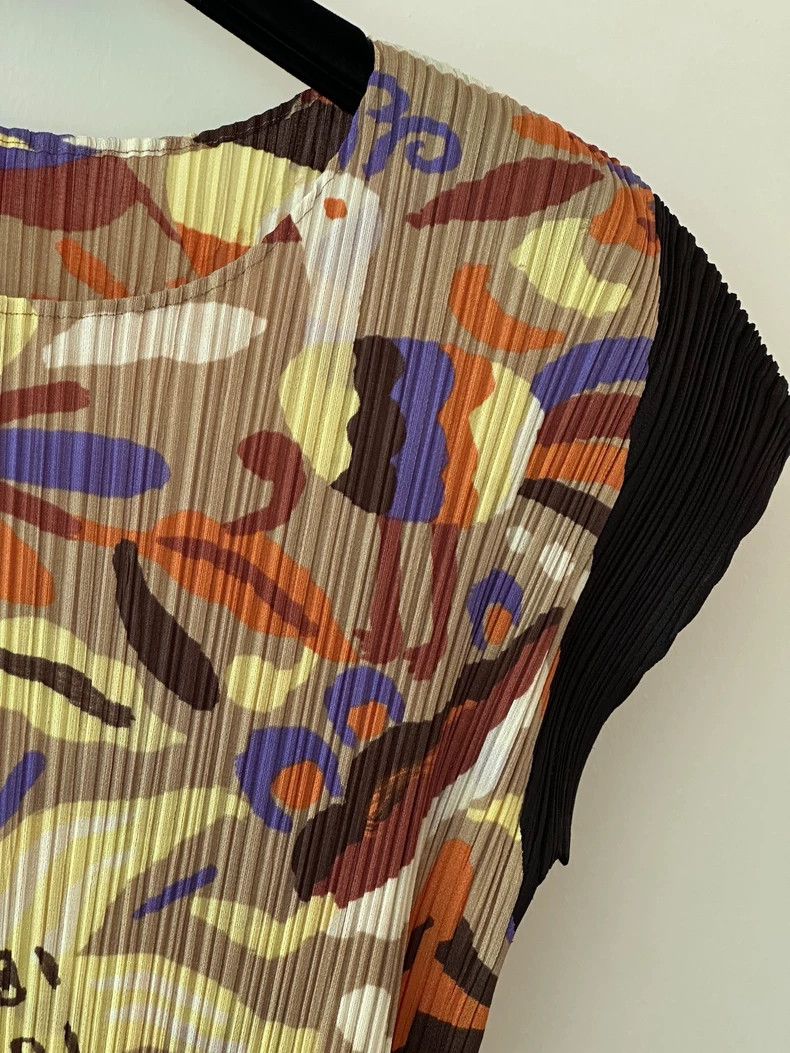 Issey Miyake Issey Miyake size:3 A brownish-yellow Mexican music top Size S / US 4 / IT 40 - 3 Thumbnail