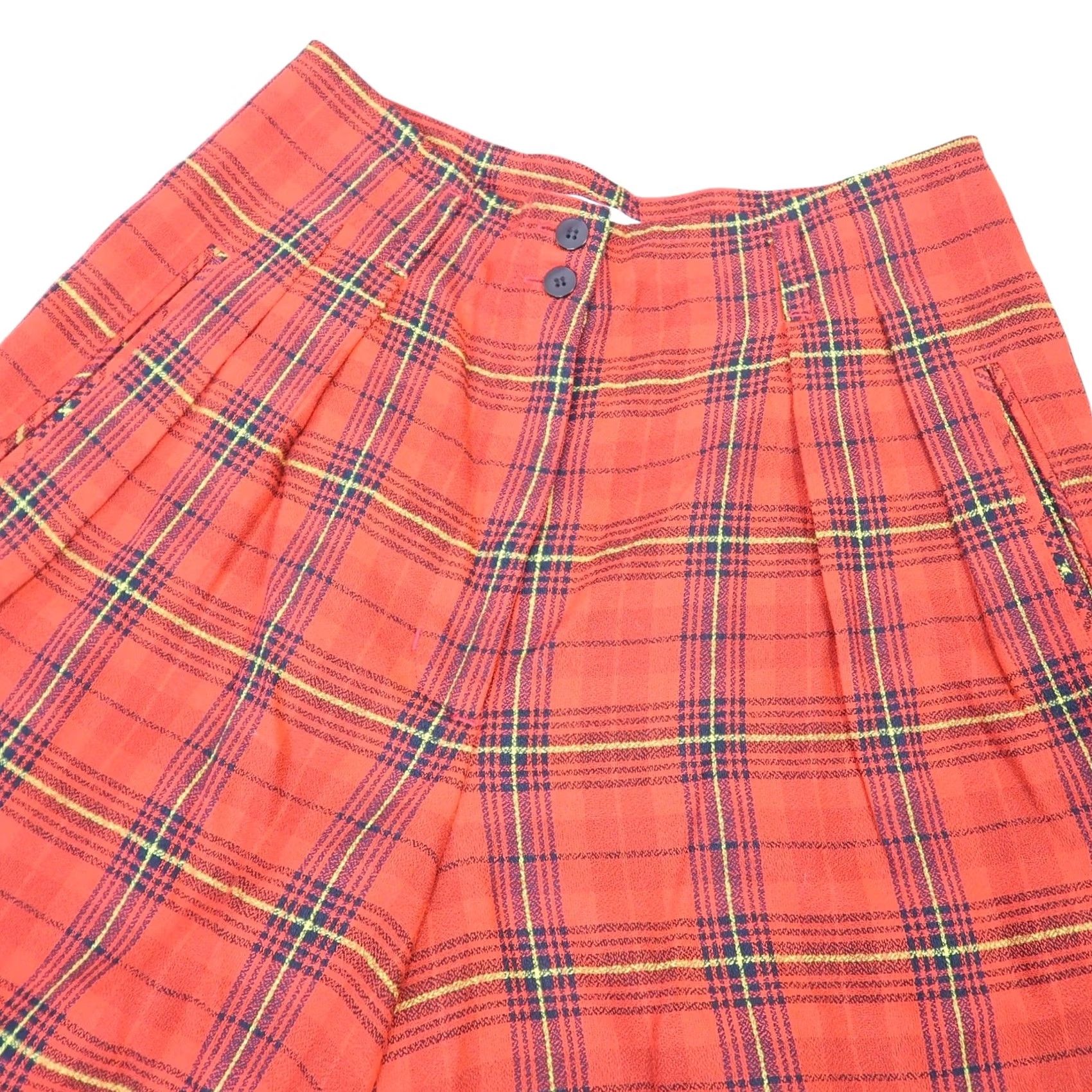 Vintage VINTAGE The Limited Plaid High Rise Trouser Shorts Women 12 Red Black 90s Inseam 8.5in Pattern Plaid Rise High Size 34" / US 12 / IT 48 - 2 Thumbnail