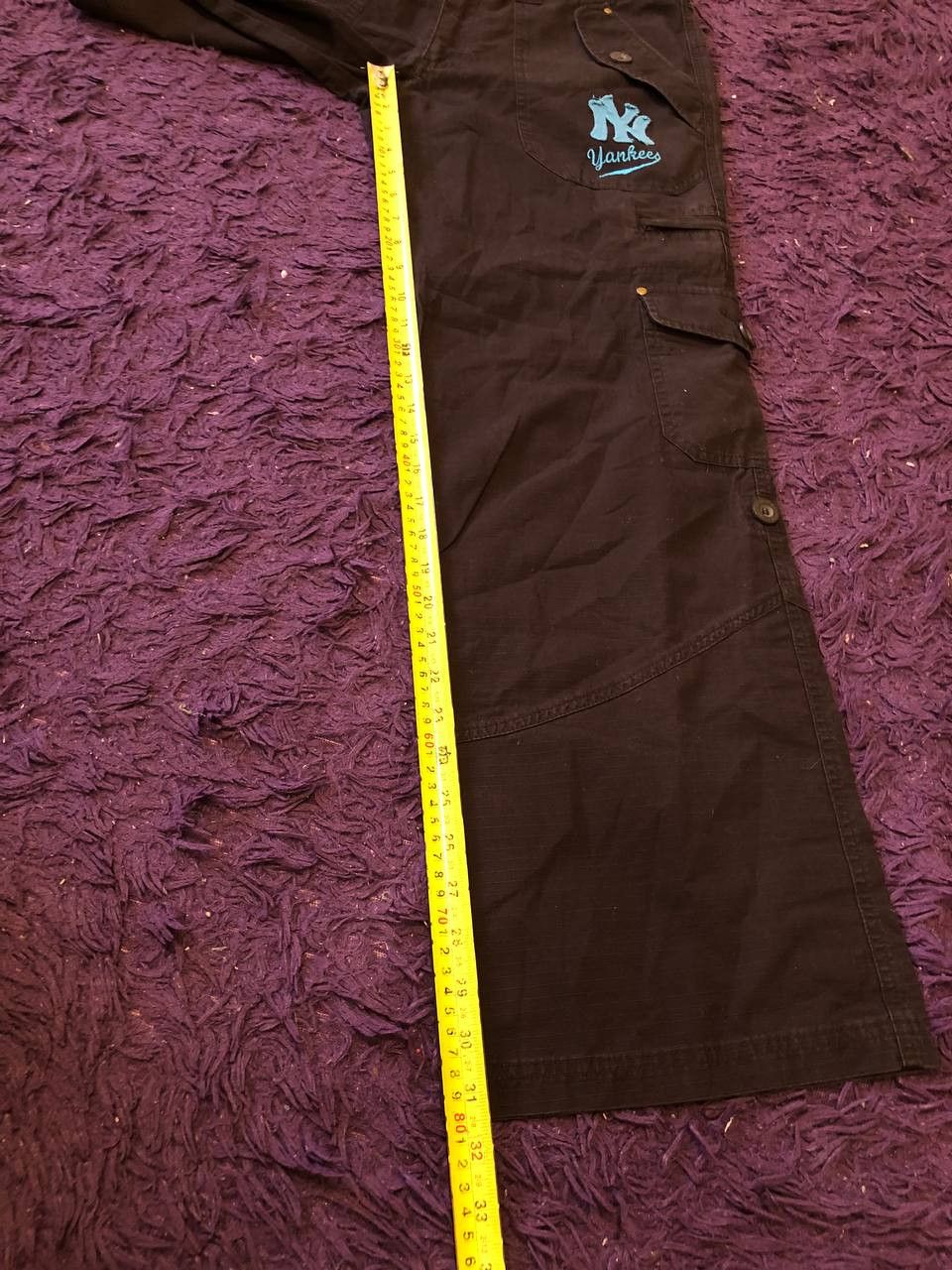 New York Yankees NY YANKEES Pants Comfort Waistband Straight Leg Cargo Size 34" / US 12 / IT 48 - 9 Thumbnail