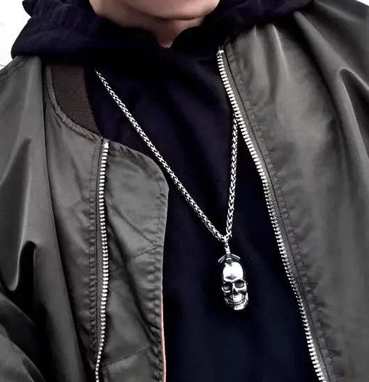 Designer × Vintage Hip Hop Retro Bully Skull Necklace Size ONE SIZE - 2 Thumbnail