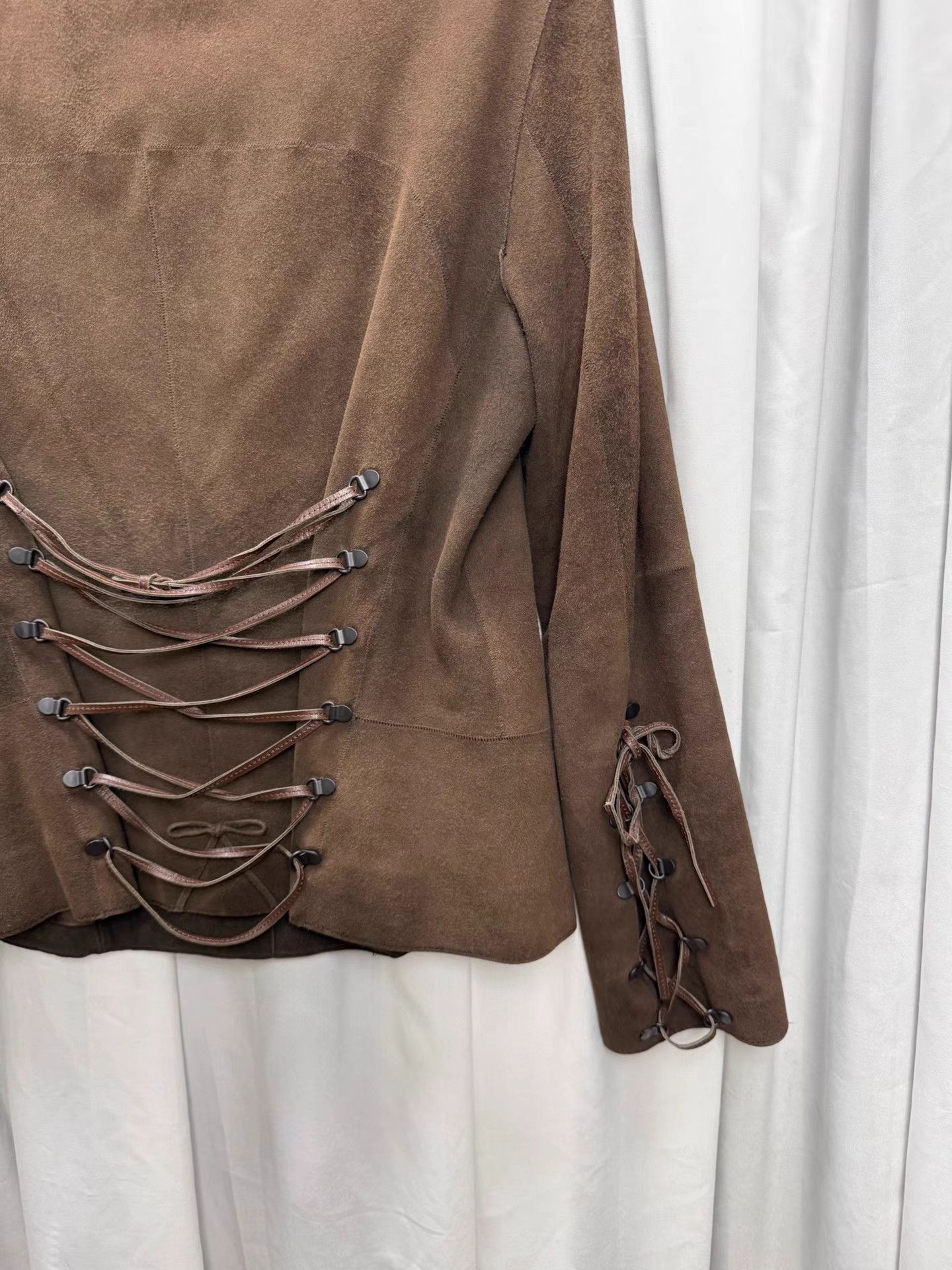 Issey Miyake Issey Miyake Lace-Up Sheepskin Jacket K20 Size US M / EU 48-50 / 2 - 7 Thumbnail