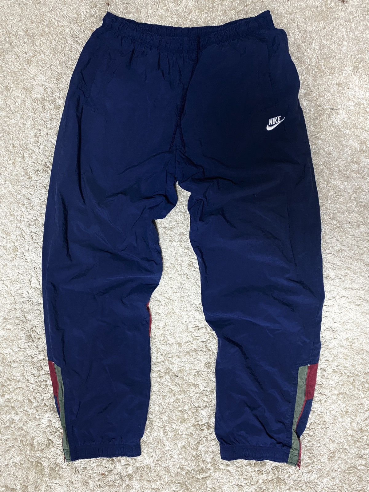 Nike Vintage Y2K Nike 100% Nylon Drill Track Pants Size US 36 / EU 52 - 1 Thumbnail
