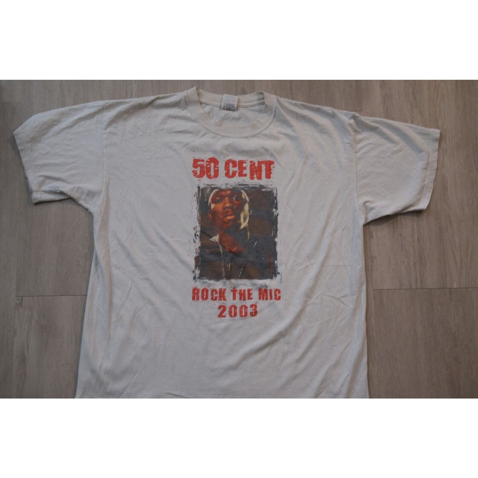 Anvil Vintage 2003 Anvil 50 Cent Rock Mic Fest Shirt XL White RARE Size US XL / EU 56 / 4 - 1 Thumbnail
