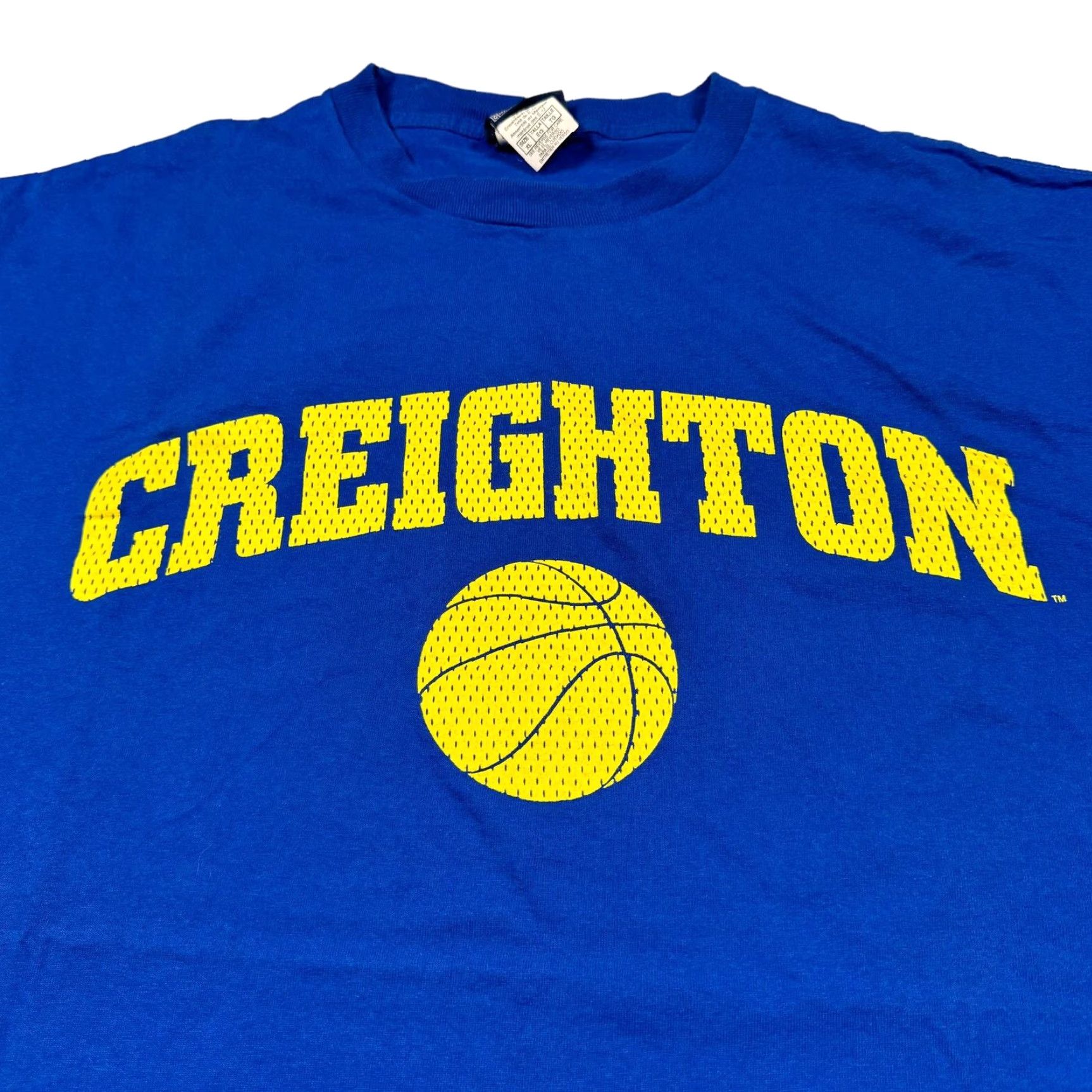 Vintage VINTAGE Creighton Shirt Mens XL Puff Print Blue Yellow Basketball Bluejays Shirt 90s Men’s Crew Neck Cotton Graphic Print Short Sleeve Sports Mens Size US XL / EU 56 / 4 - 3 Thumbnail