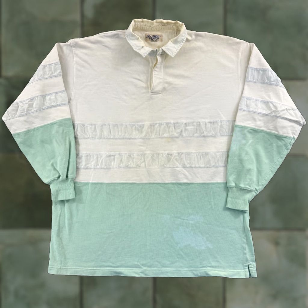 Vintage VINTAGE St Johns Bay Shirt Mens XL Striped Long Sleeve Rugby 90s Polo Striped Size US XL / EU 56 / 4 - 1 Thumbnail