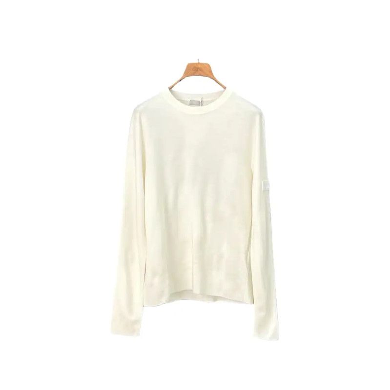 Dior Dior White Wool Long Sleeve Sweater 0089 Size L / US 10 / IT 46 - 1 Thumbnail