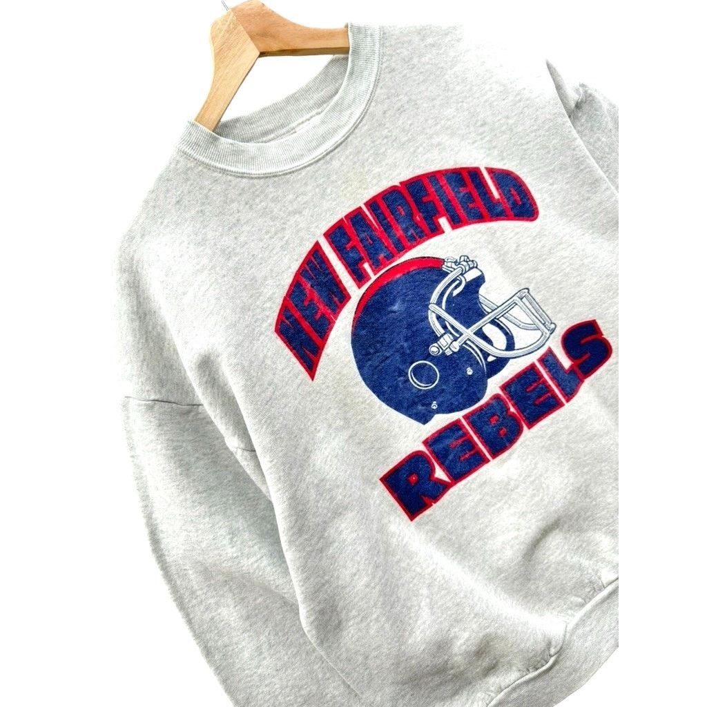 Fruit Of The Loom × Vintage 1990's New Fairfield Rebels USA Football Crewneck Size US XL / EU 56 / 4 - 4 Thumbnail