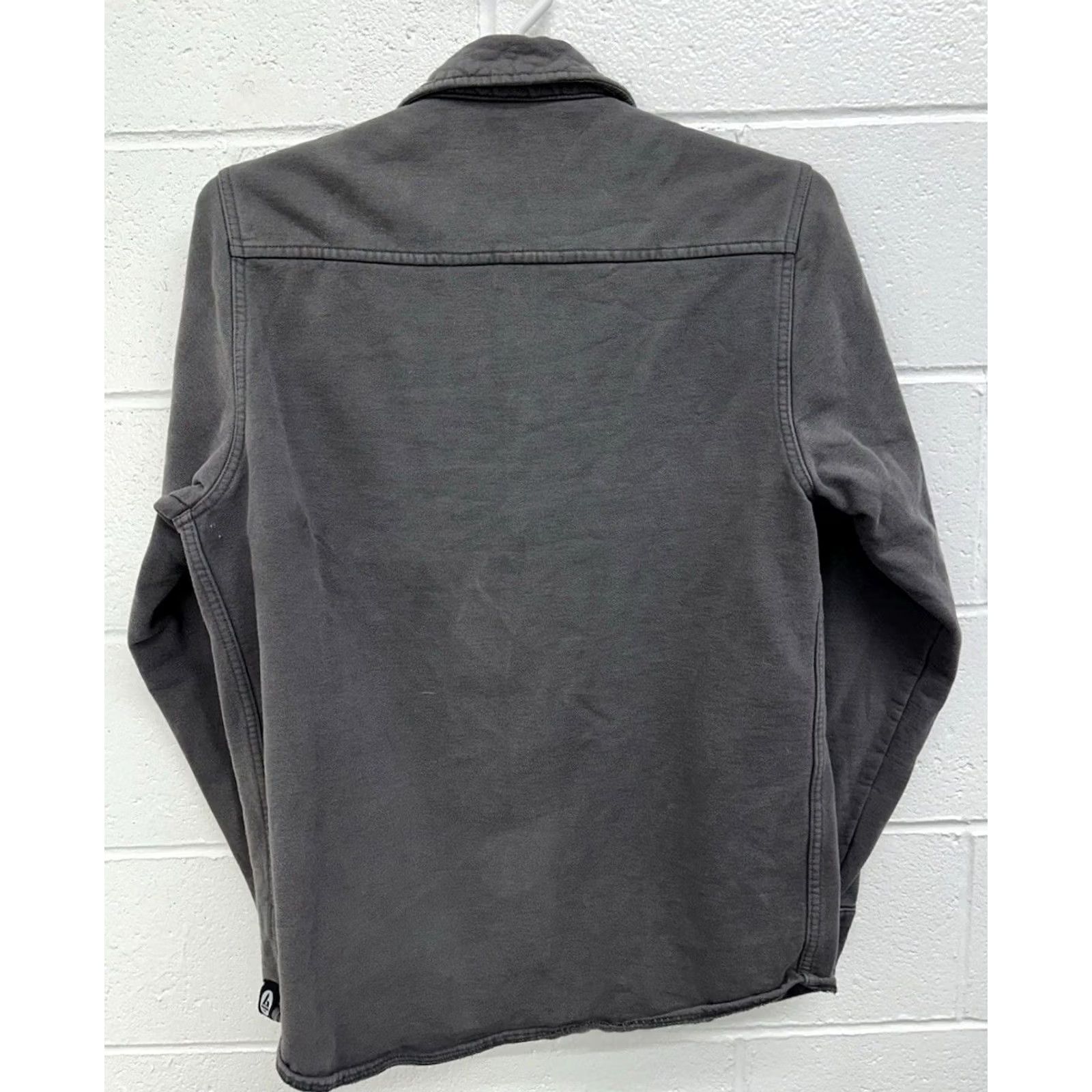 Vintage American Giant Heavyweight Snap Front Overshirt M Mens Black Cotton Jersey Button-Up Size US M / EU 48-50 / 2 - 4 Thumbnail