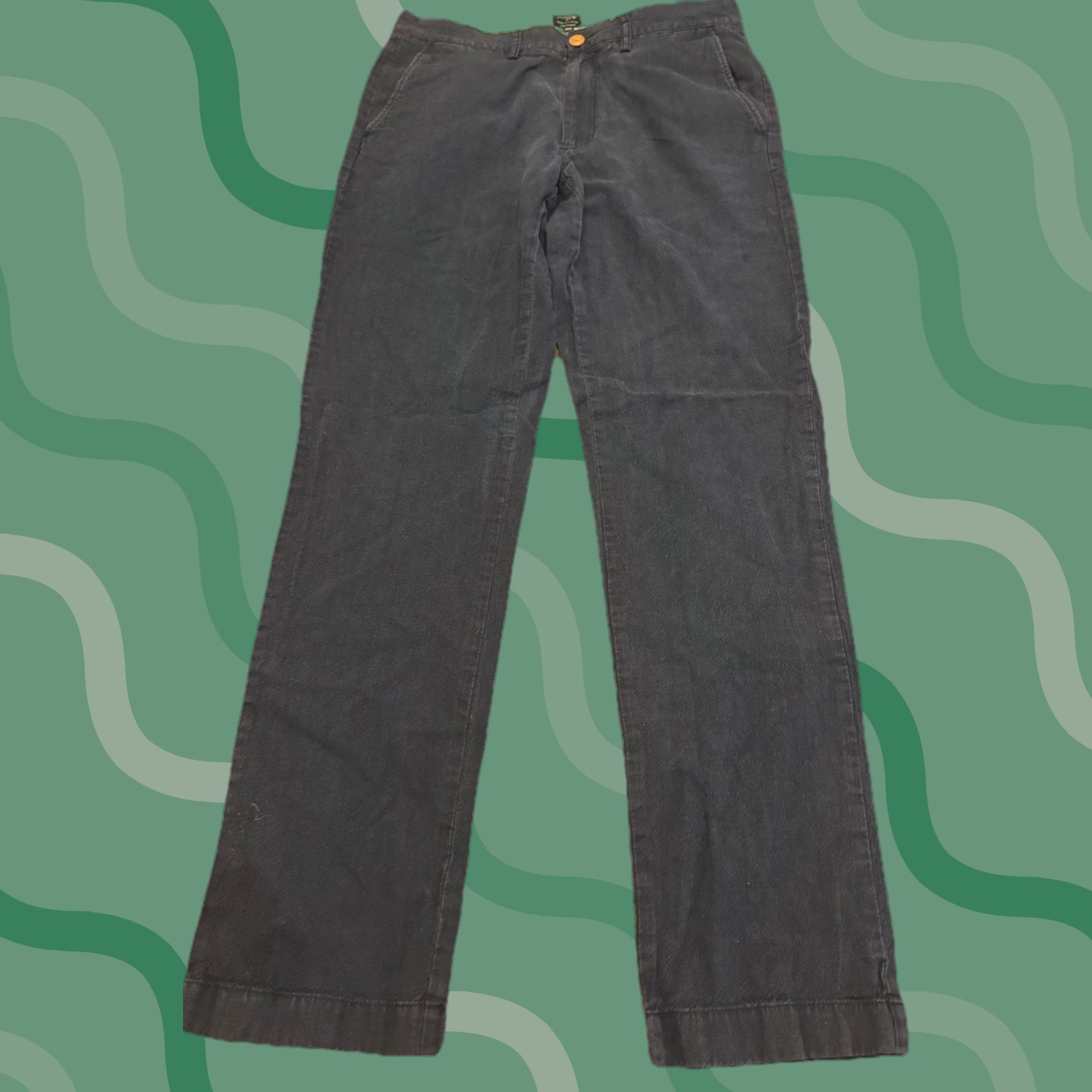 J.Crew J.CREW The Sutton Pants Mens 31x32 Blue Chino Cotton Preppy Summerweight N1 Regular Straight Front Zip Button Pockets Size US 31 - 1 Thumbnail