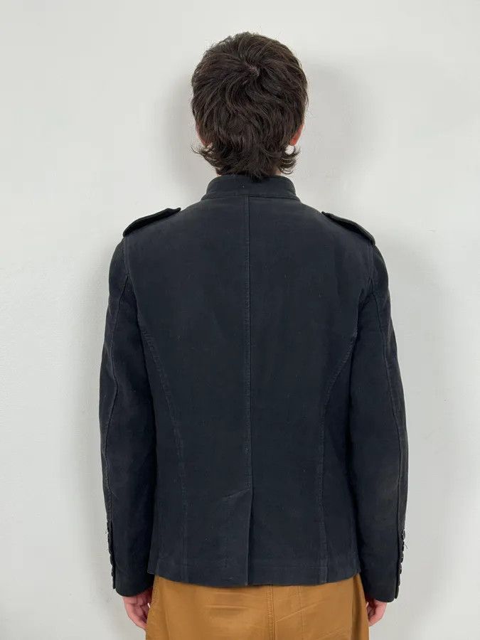 Daniele Alessandrini 2000s Daniele Alessandrini Black Officer Buttoned Jacket Size 42R - 2 Thumbnail