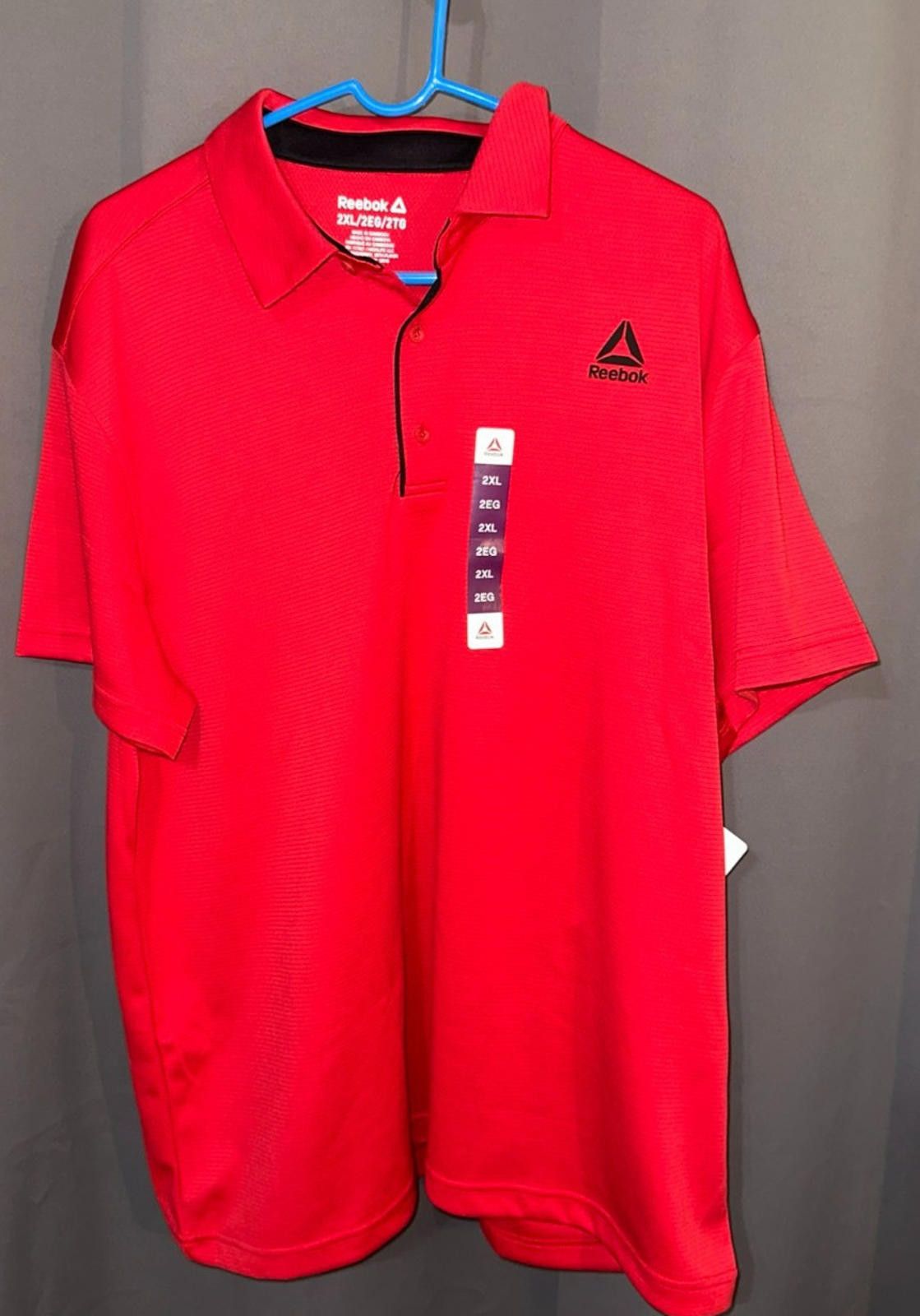 Reebok Reebok Classic Polo 2XL | Red w/ Black Collar | NWT Size US XXL / EU 58 / 5 - 1 Thumbnail