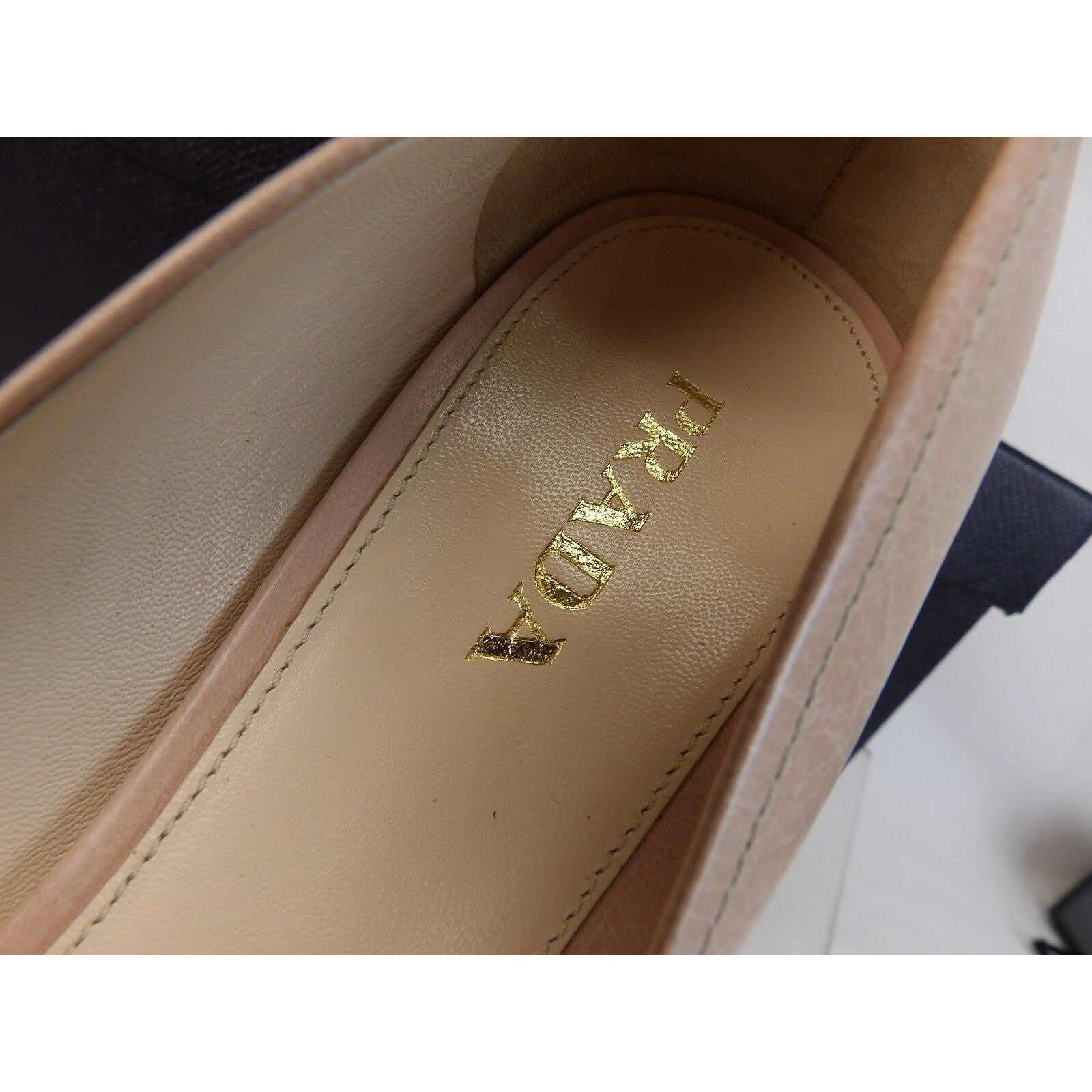 Prada DUSTY PINK DISTRESSED LEATHER BOW PLATFORM PEEP TOE PUMPS 40 Size US 10 / IT 40 - 7 Thumbnail