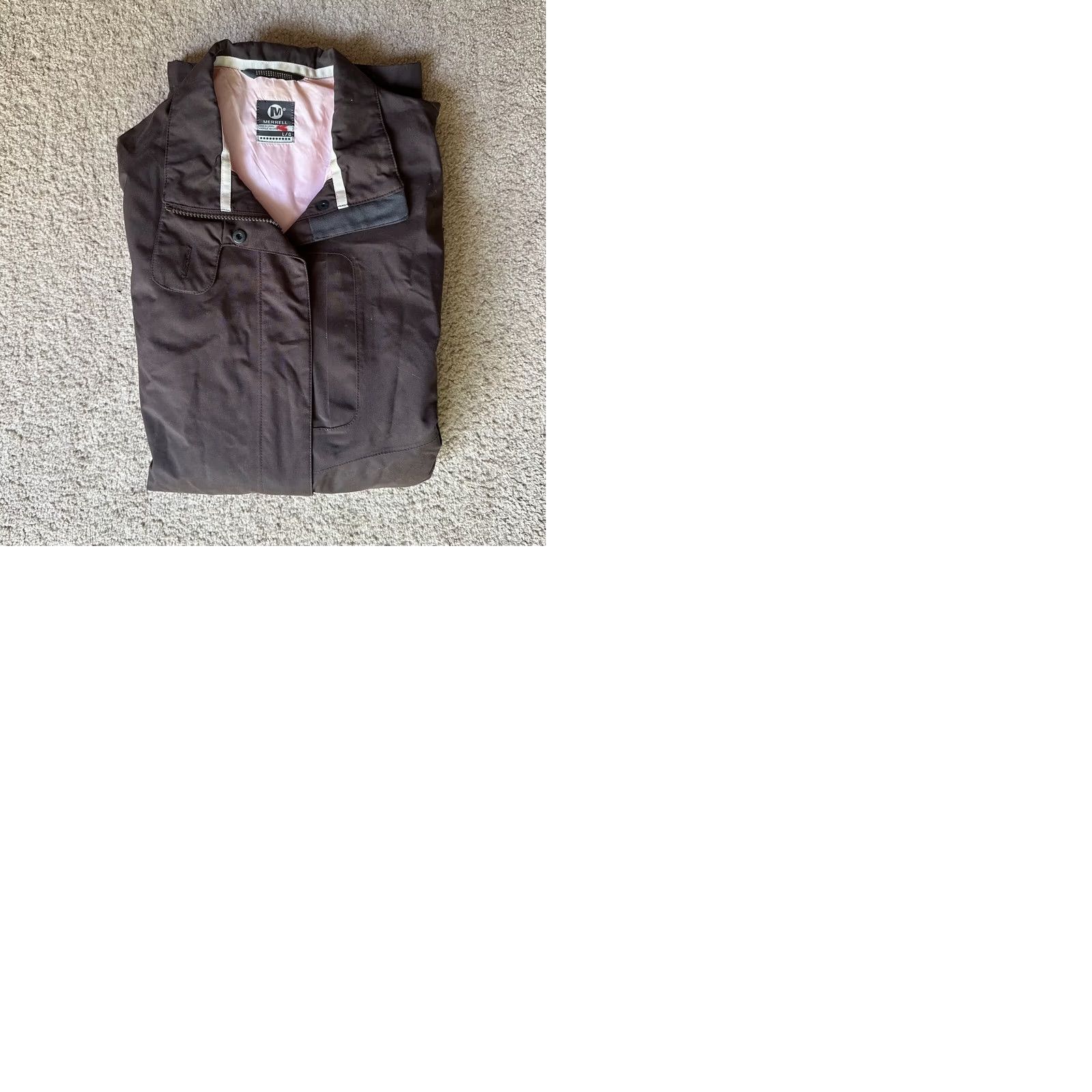 Merrell Merrell Jacket Womens Large Full Zip Nylon Mock Neck Pockets Brown Size L / US 10 / IT 46 - 9 Thumbnail