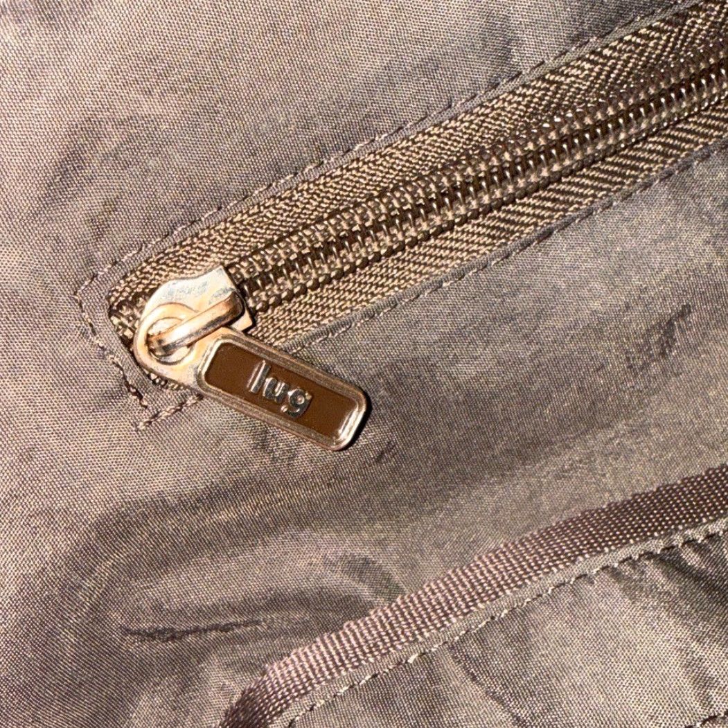 Vintage Lug Bag Purse Shoulder Parachute Large Brown Quilted 2 Handle Compartments Bag Purse Brown Lug Logo Inside Zippers Work Well Size ONE SIZE - 3 Thumbnail