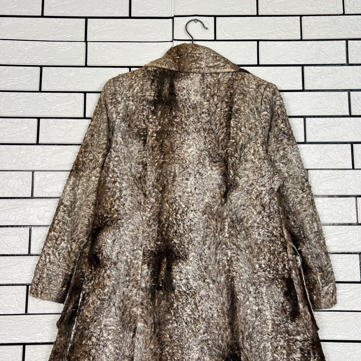 Vintage 80's LAMER Faux Fur Rayon Long Coat #4132-C188 Size M / US 6-8 / IT 42-44 - 18 Thumbnail