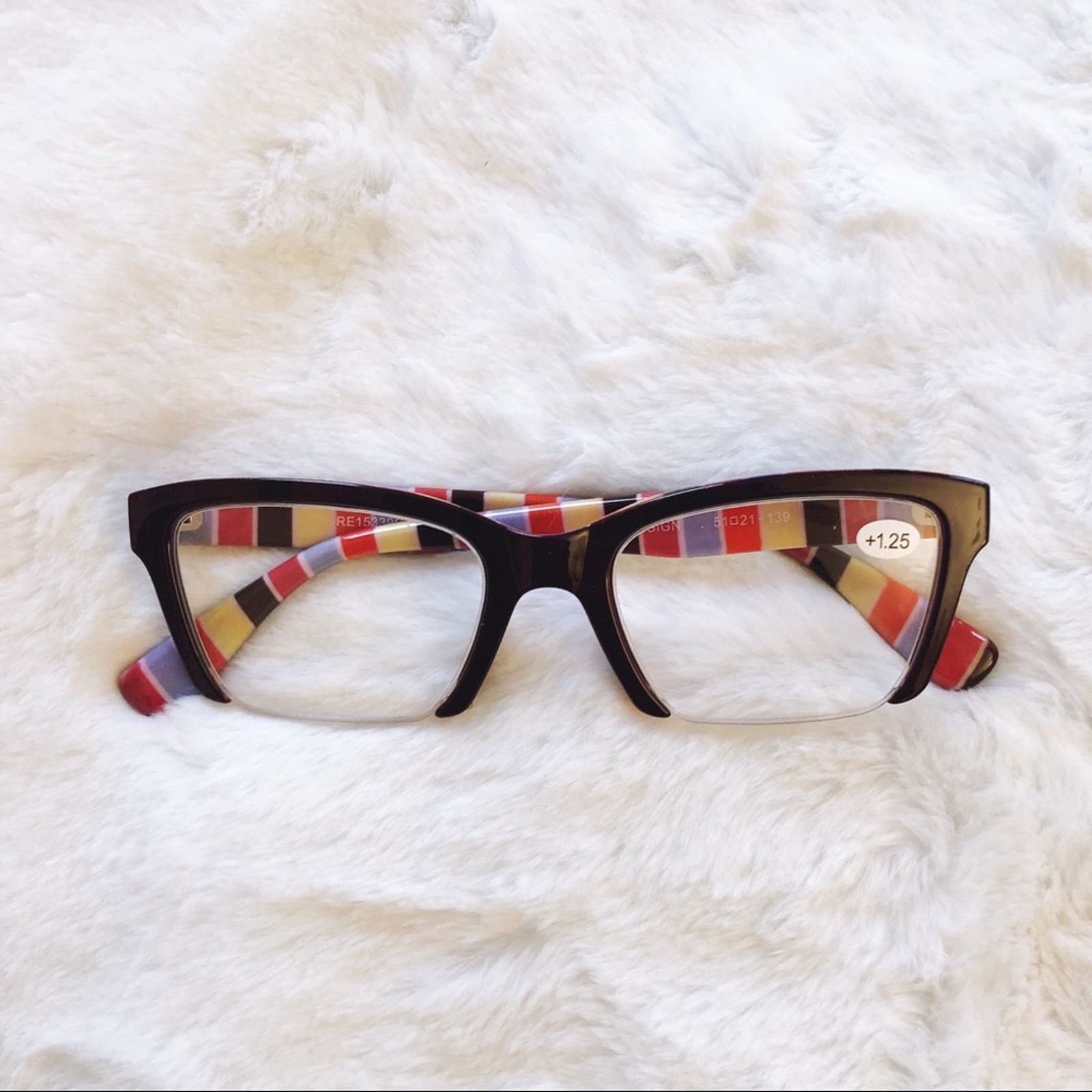 Other Brooke Black Half Rim Rectangle Reader Glasses Size ONE SIZE - 1 Thumbnail