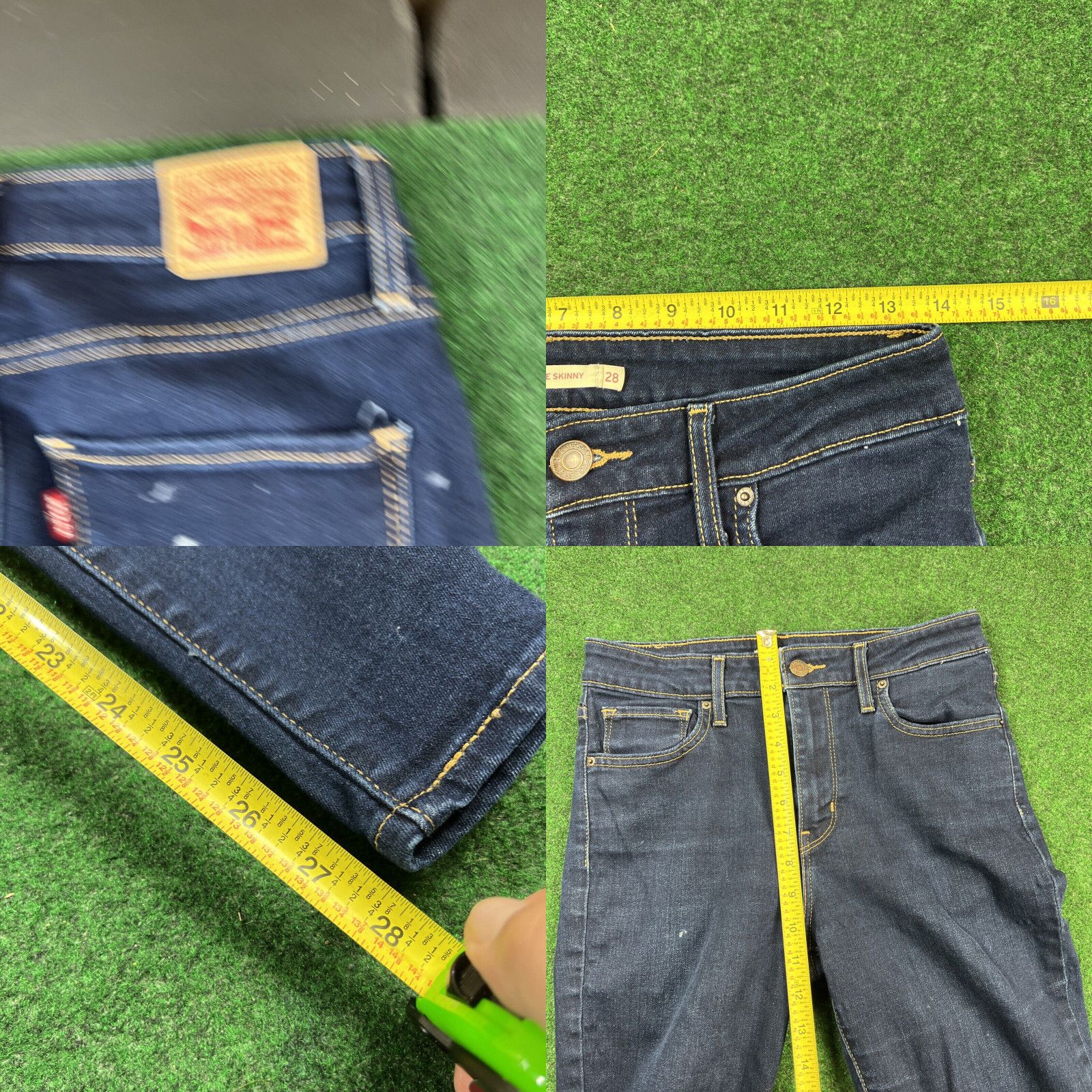 Levi's Levi's 721 High Rise Skinny Jeans Womens 28 Blue Cotton Stretch Blend 27x28 Size 28" / US 6 / IT 42 - 8 Thumbnail