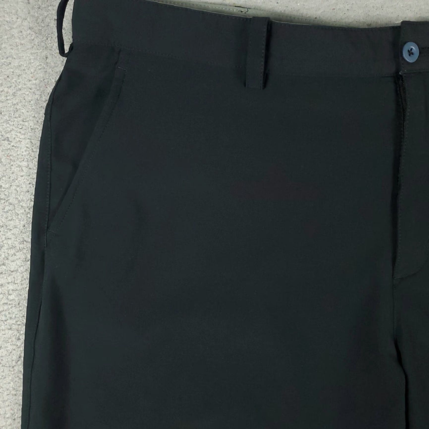 Nike Nike Shorts Mens 40 Black Dri Fit Flat Front Chino Casual Golf Swoosh Logo Polyester Regular Waist 40 Mens Black Nike Shorts Size US 40 / EU 56 - 2 Thumbnail
