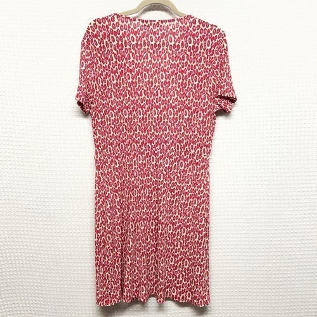 Mango Mango MNG Red Marita Retro Boho Smocked Midi Dress Women 10 Size L / US 10 / IT 46 - 9 Thumbnail