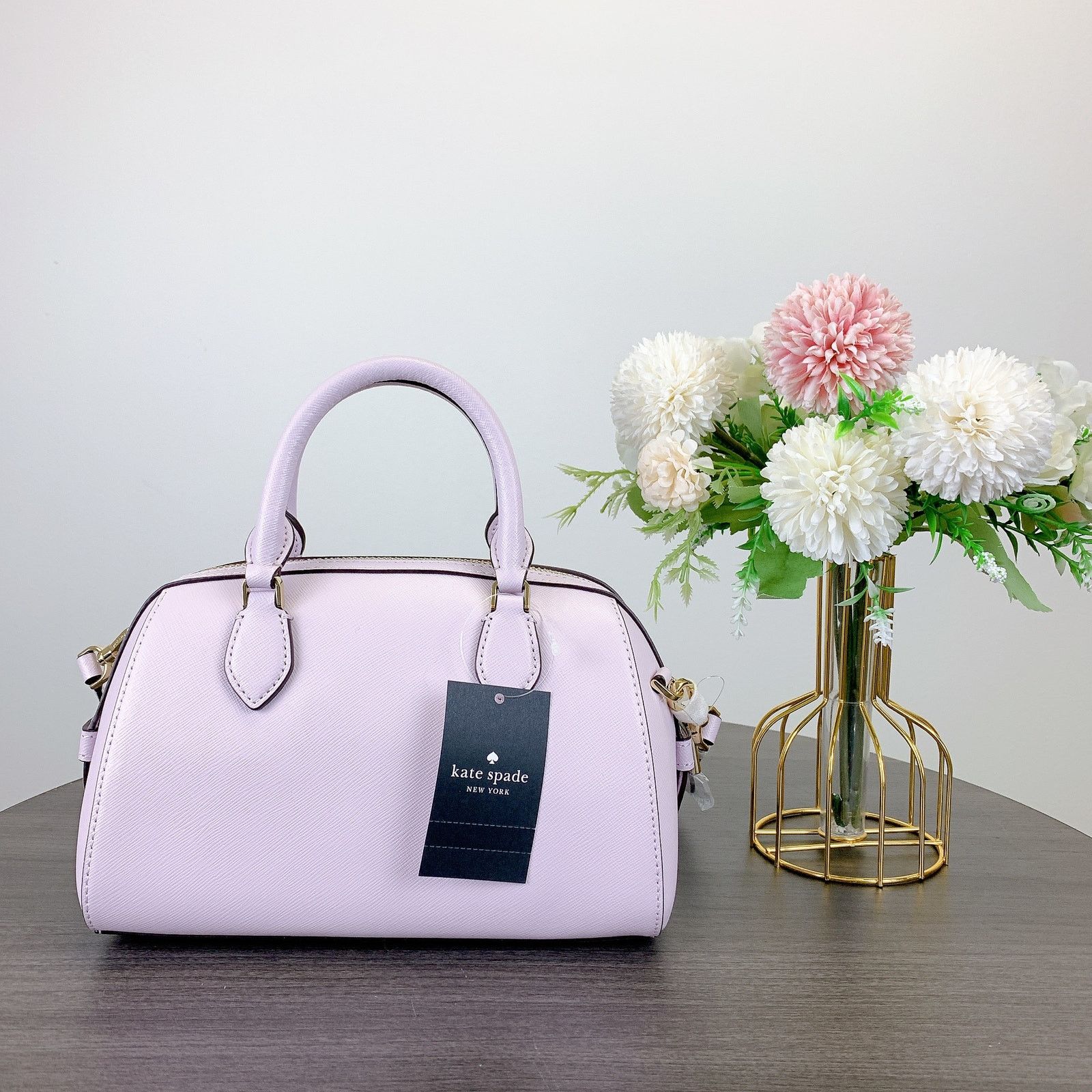 Kate Spade Kate Spade KF493 Madison Leather Duffle Crossbody Lavender Size ONE SIZE - 5 Thumbnail