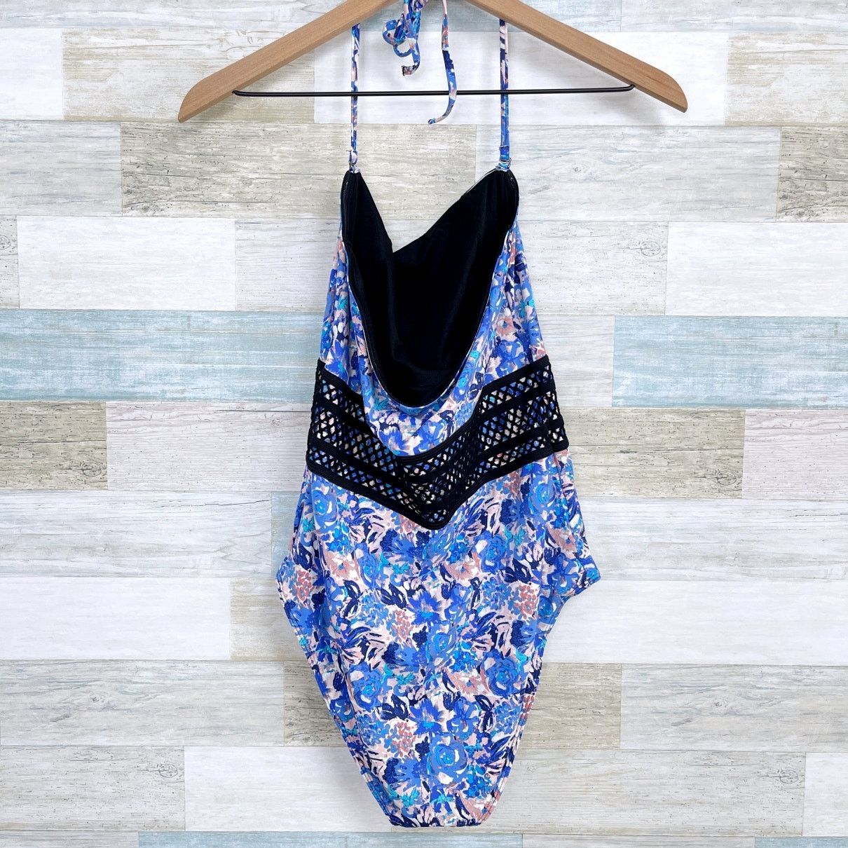 H&M H&M Watercolor Floral Lattice One Piece Swimsuit Womens 10 Size L / US 10 / IT 46 - 3 Thumbnail