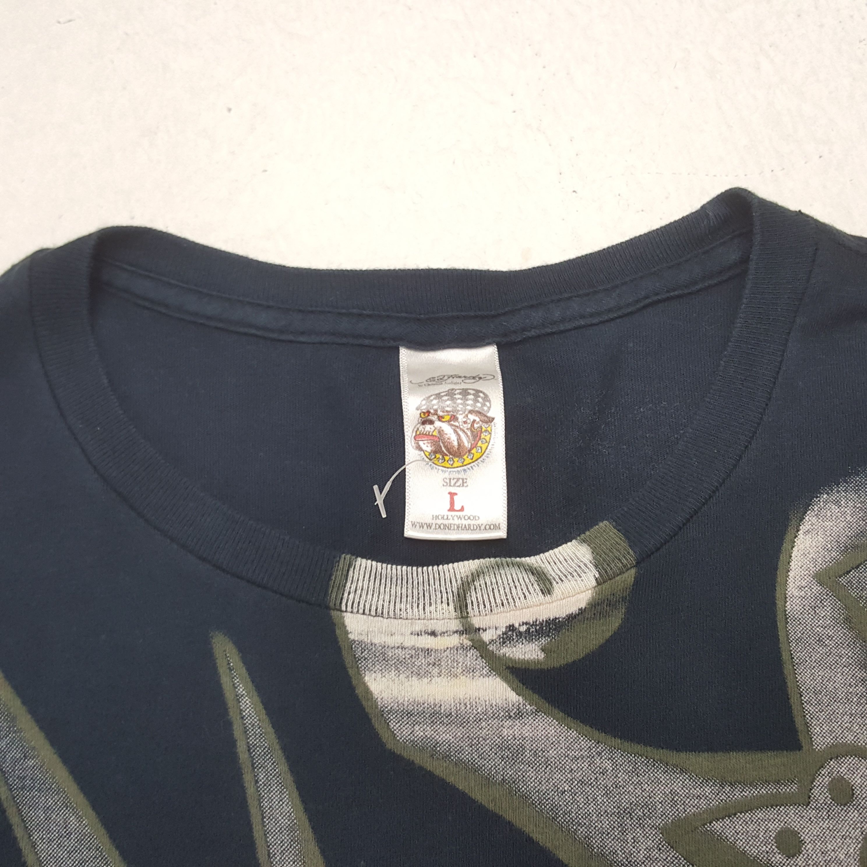 Designer × Ed Hardy × Vintage Vintage Ed Hardy Overprinted Rare Tshirt Size US L / EU 52-54 / 3 - 6 Thumbnail