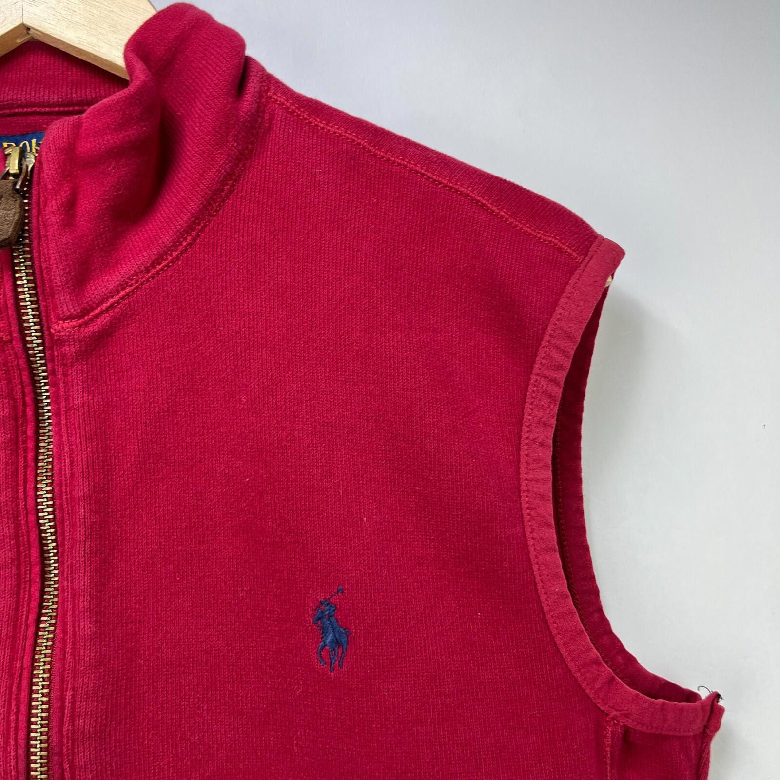 Polo Ralph Lauren Vintage Polo Ralph Lauren Pony Vest Size Medium Red Sweater Size US M / EU 48-50 / 2 - 3 Thumbnail