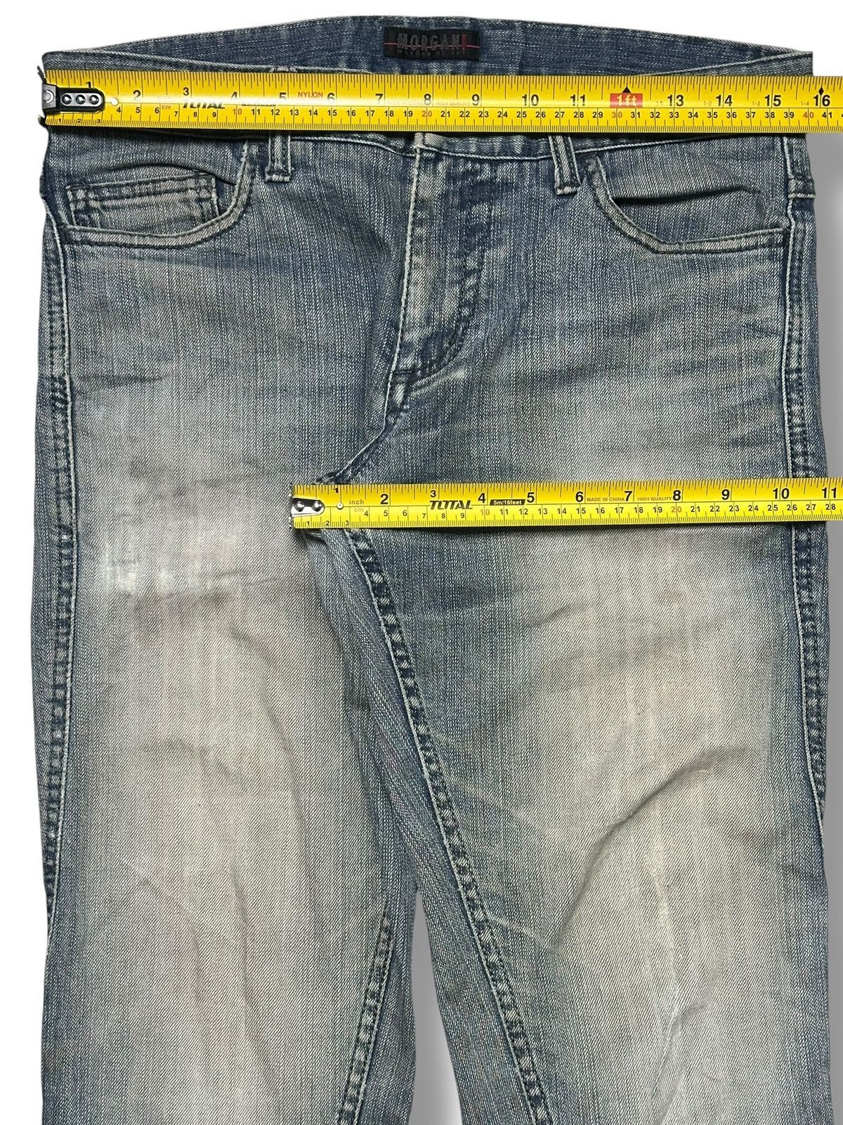 Morgan De Toi Morgan Homme Vintage Y2K Rare Drop Flare V Design & Faded Size US 32 / EU 48 - 18 Thumbnail